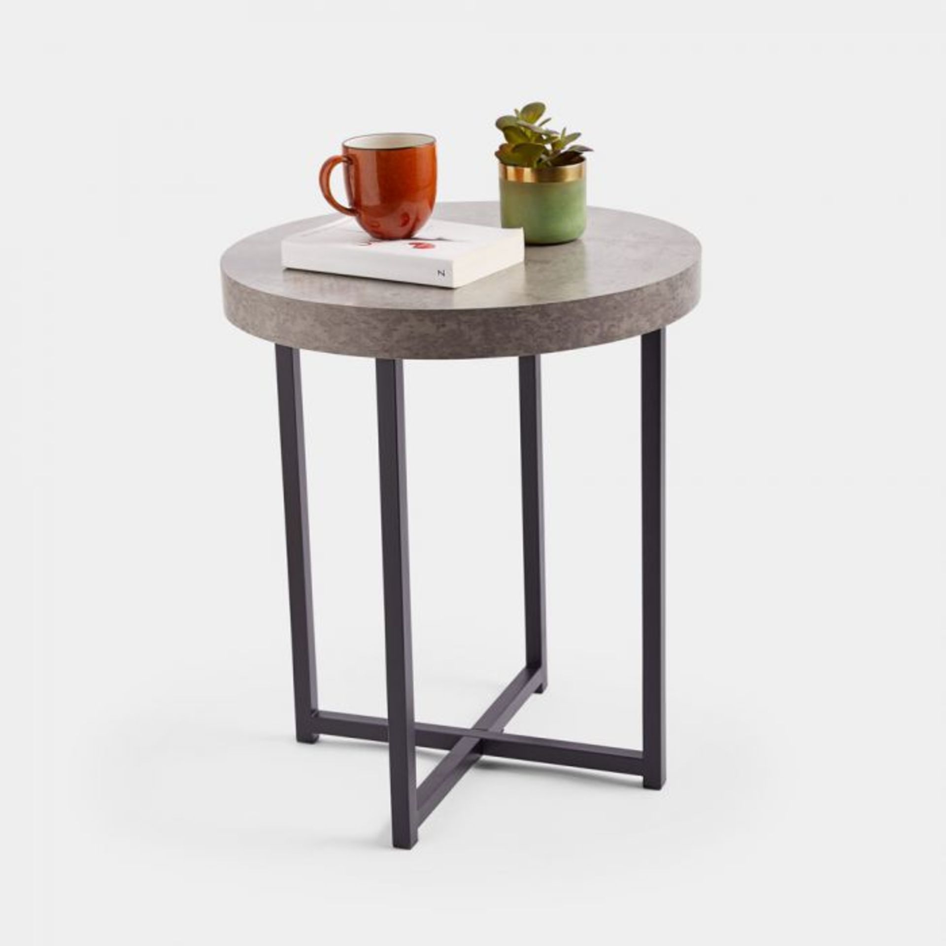 Concrete Effect Side Table. Whether you want to add a touch of modern appeal to a classic space,