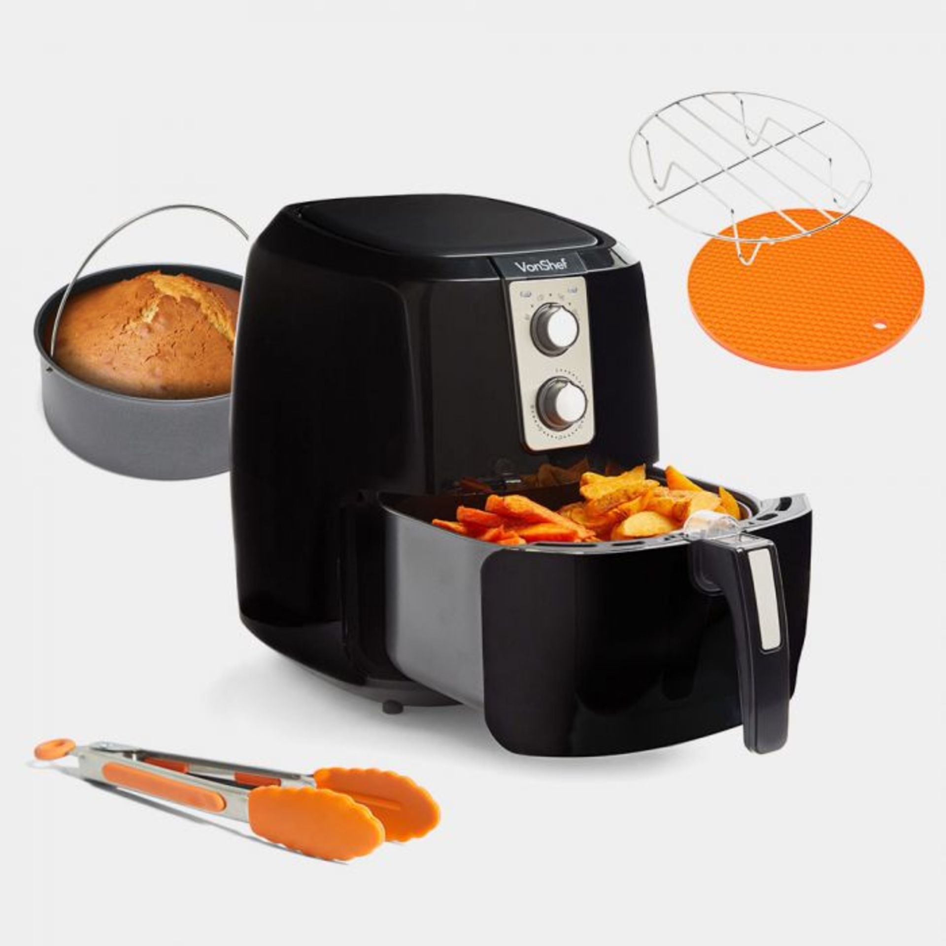 5.5L Air Fryer 1800W. Enjoy quicker and healthier meals with an air fryer. Cutting out the oil and