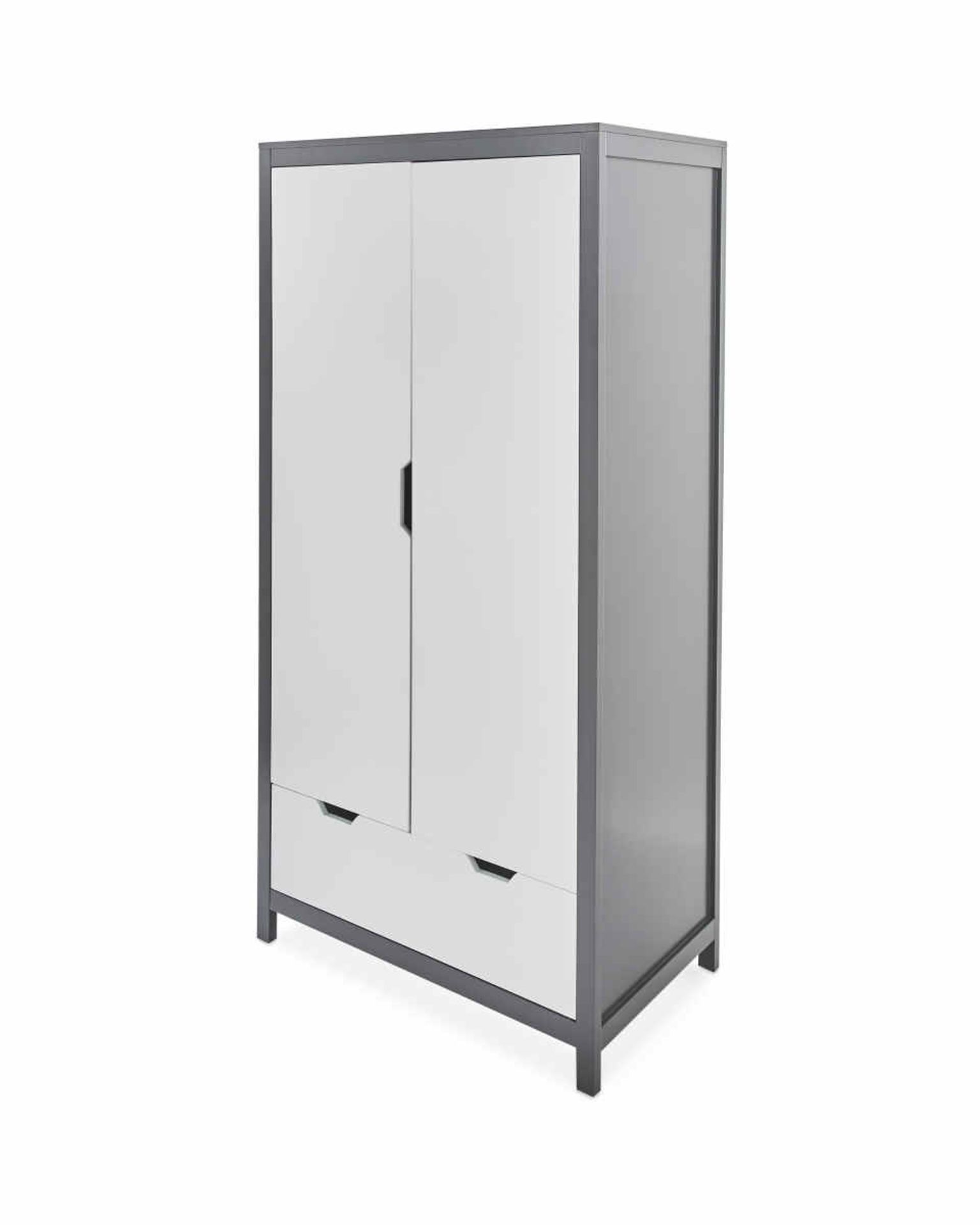 Grey Wardrobe. This adorable, self-assembly Mamia Grey Wardrobe is a beautiful addition to your