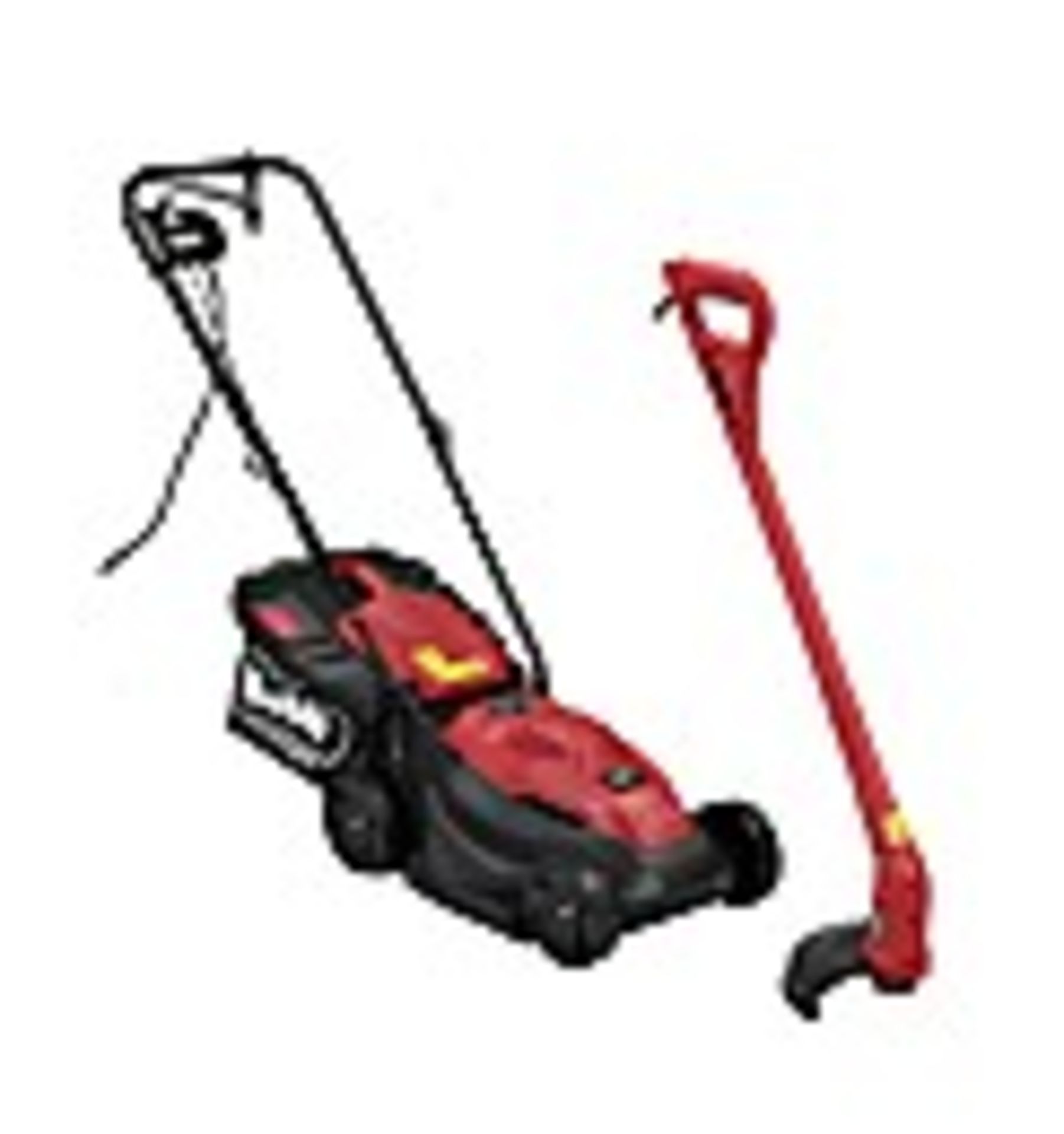 (REF117894) Webb Dynamic 32cm Corded Rotary Lawnmower and 280W Line Trimmer RRP £ 199.98