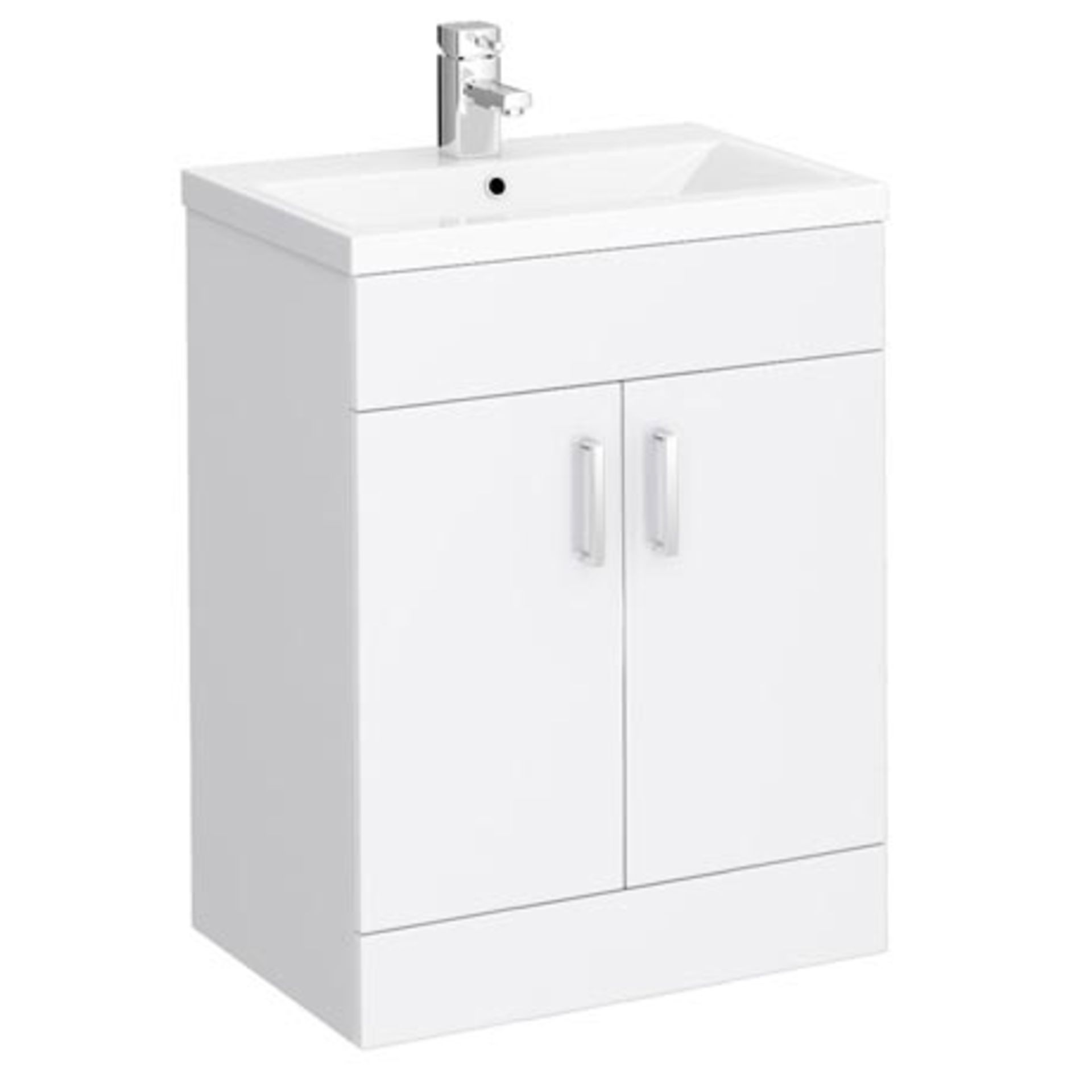 MFTFT0092 FURN 600 BASIN UNIT FLOOR 2 DOOR WHITE G