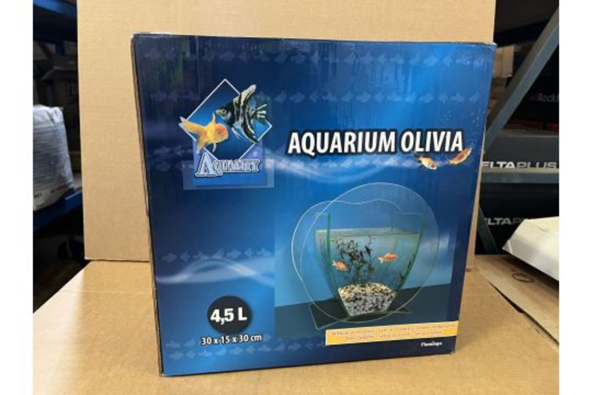 12 X BRAND NEW 4.5L AQUARIUM OLIVIA 30 X 15 X 30CM S1P