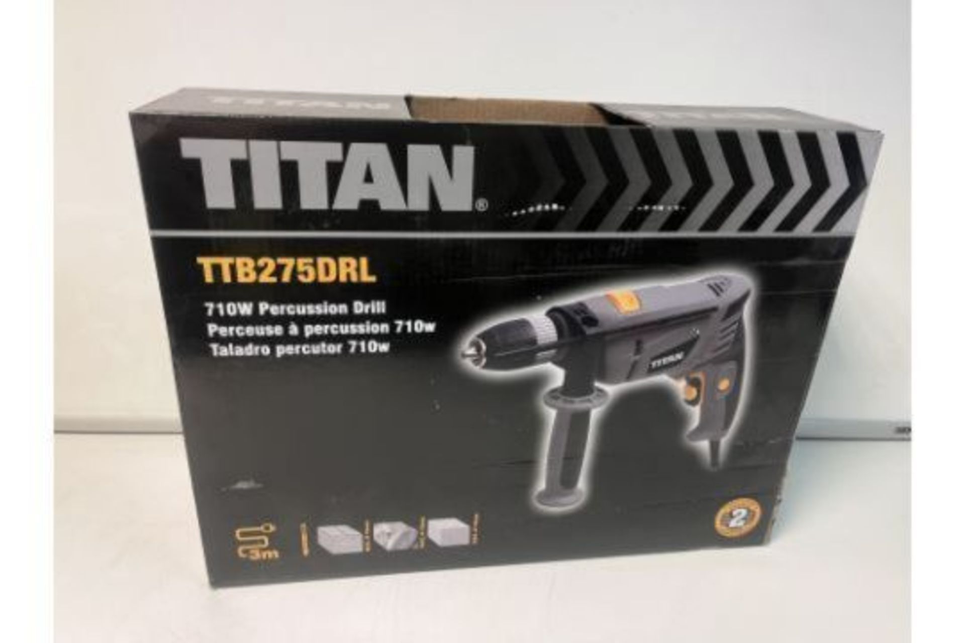 3 X NEW BOXED TITAN 710W PERCUSSION DRILLS (ROW3/4)