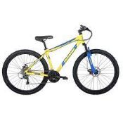 New Boxed Barracuda Draco 4 Frame 27.5 Inch Wheel 24 Speed Disc Brake Mountain Bike in Yellow/Blue