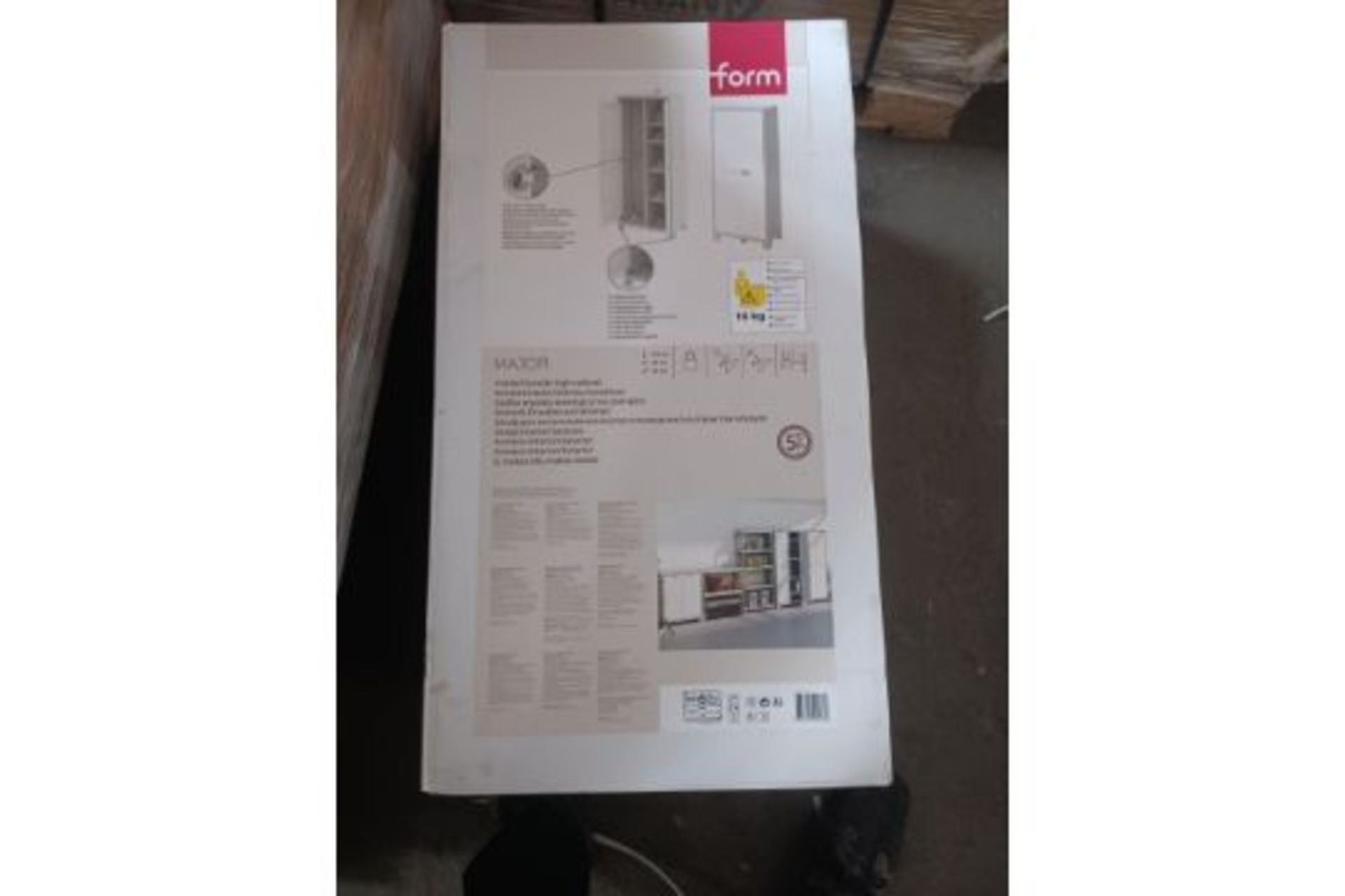 2 X BRAND NEW FORM MAJOR 4 SHELF - LIGHT GREY AND WHITE POLYPROPYLENE TALL UTILITY STORAGE