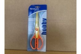 144 X BRAND NEW ASSORTED WESTCROFT XRAFT SCISSORS IN VARIOUS STYLES S1P