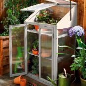 *LATE ADDED LOT* 2 x Grey Wooden Mini Greenhouse. Made from 100% sustainable fir wood, this Grey