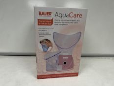 2 X BRAND NEW BAUER AQUA CARE FACIAL SAUNA AND INHALER SETS R4