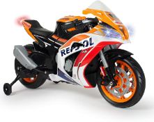 NEW BOXED - INJUSA - Motorcycle Repsol 12V Orange with Official License Recommended for Children +