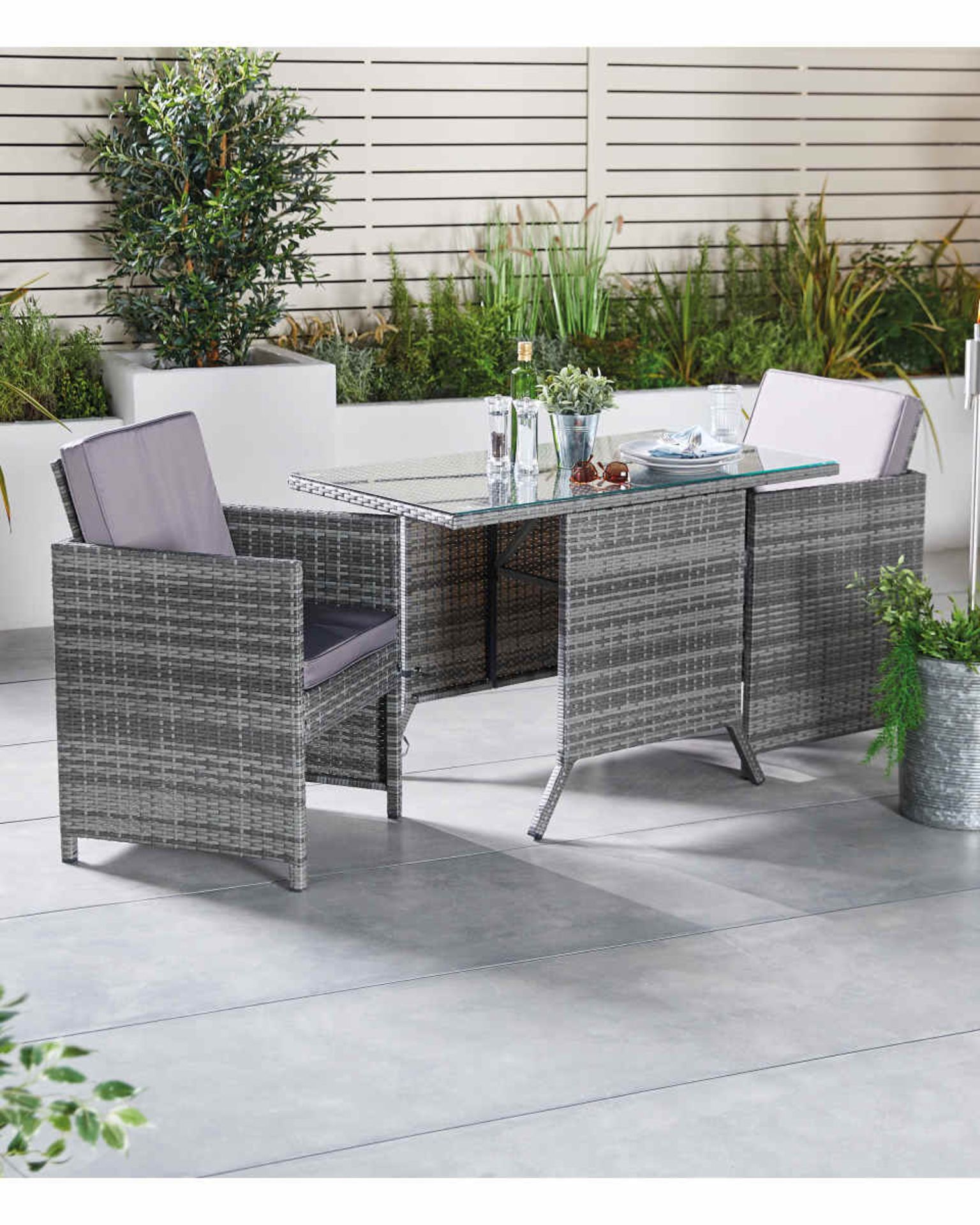 Luxury Compact 3 Piece Bistro Set. Upgrade your outdoor space with this Compact Bistro Set. This - Image 2 of 2