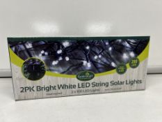 5 X BRAND NEW PACKS OF 2 GARDENKRAFT BRIGHT WHITE LED STRING SOLAR LIGHTS R12