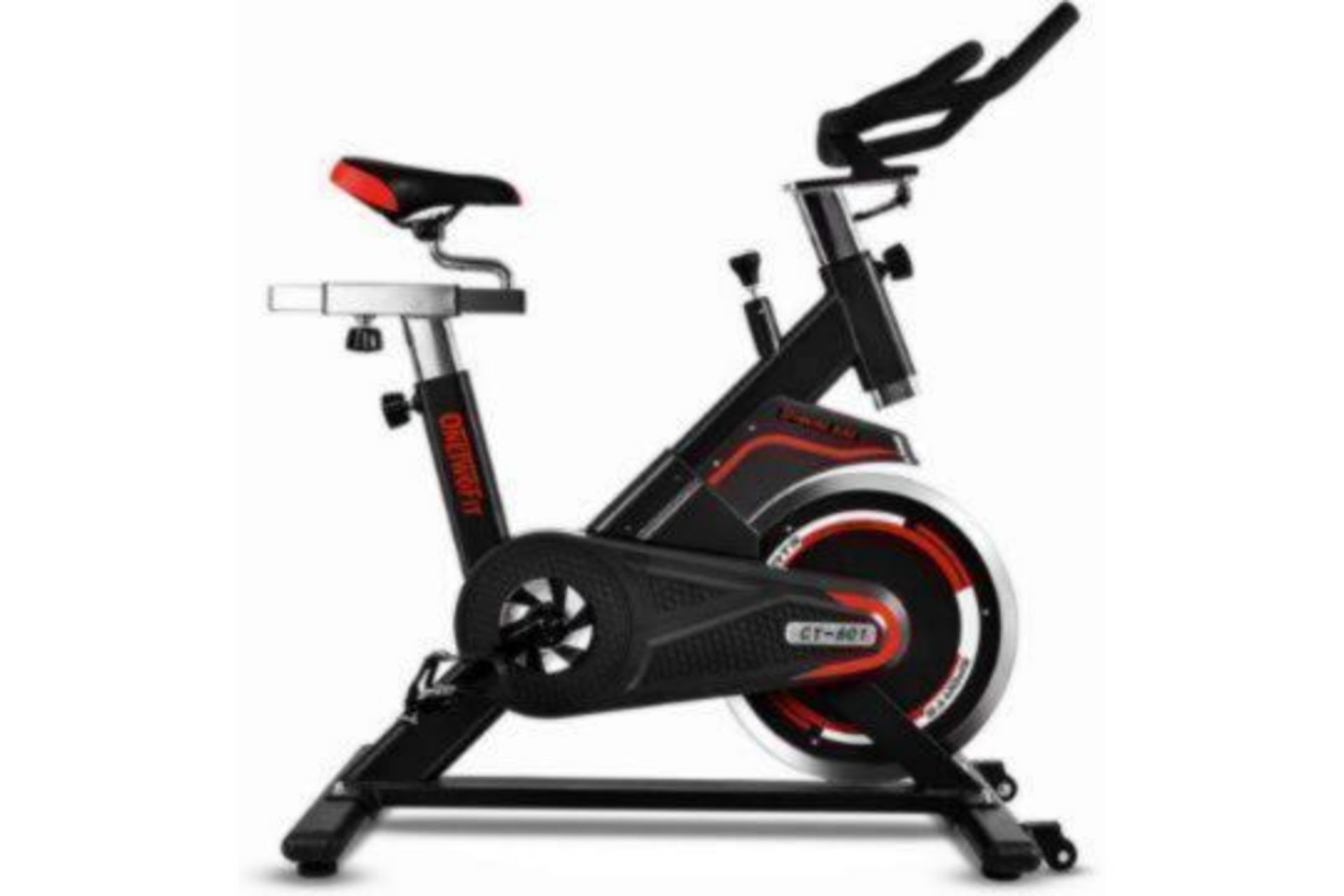 BRAND NEW ONETWOFIT EXERCISE BIKE, INDOOR CYCLING BIKE WITH 44LBS FLYWHEEL, SILENT BELT DRIVE,