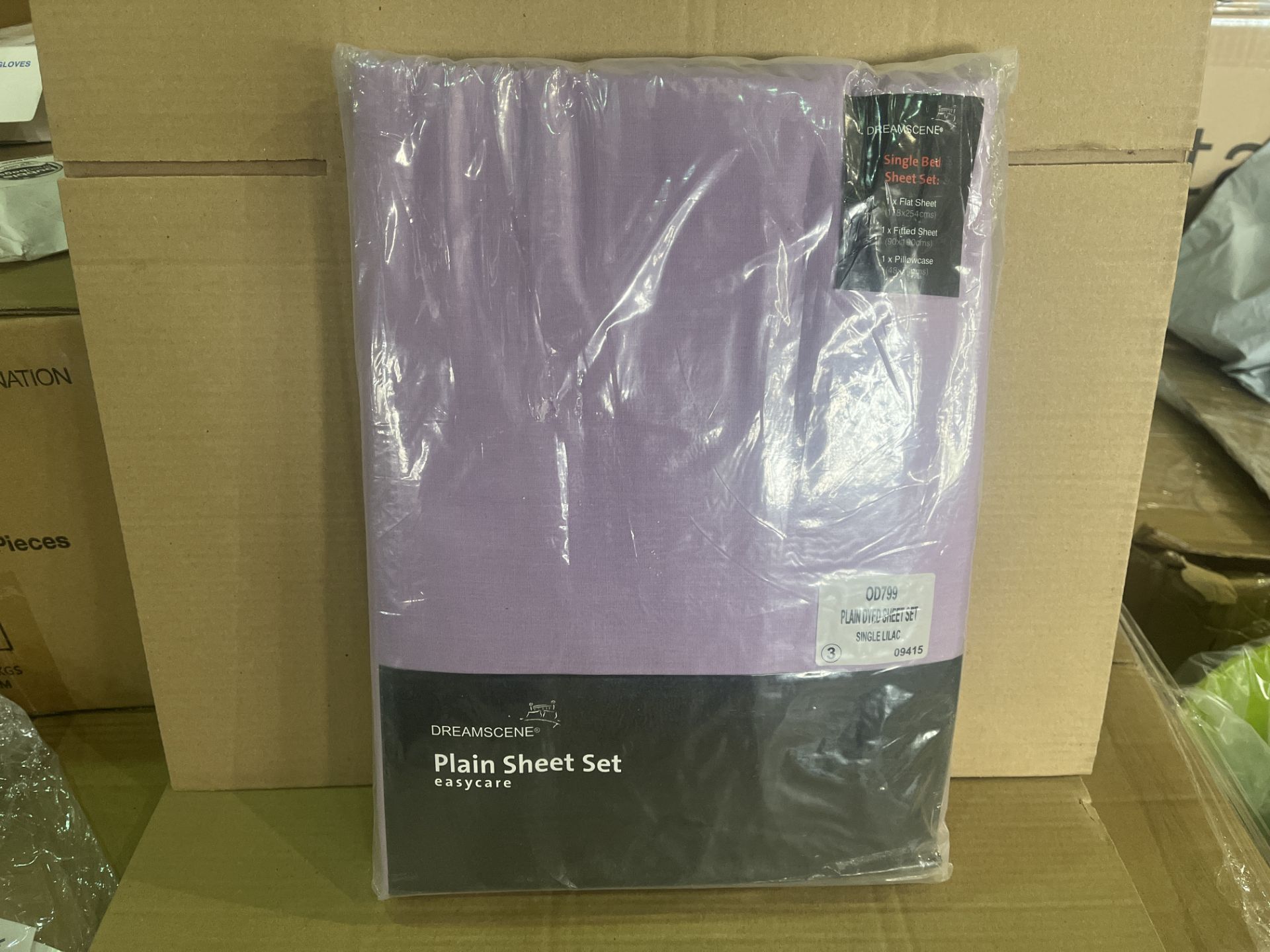 15 X BRAND NEW LILAC SINGLE BEDDING SHEET SETS INCLUDING 1 X FLAT SHEET, 1 X FITTED SHEET AND 1