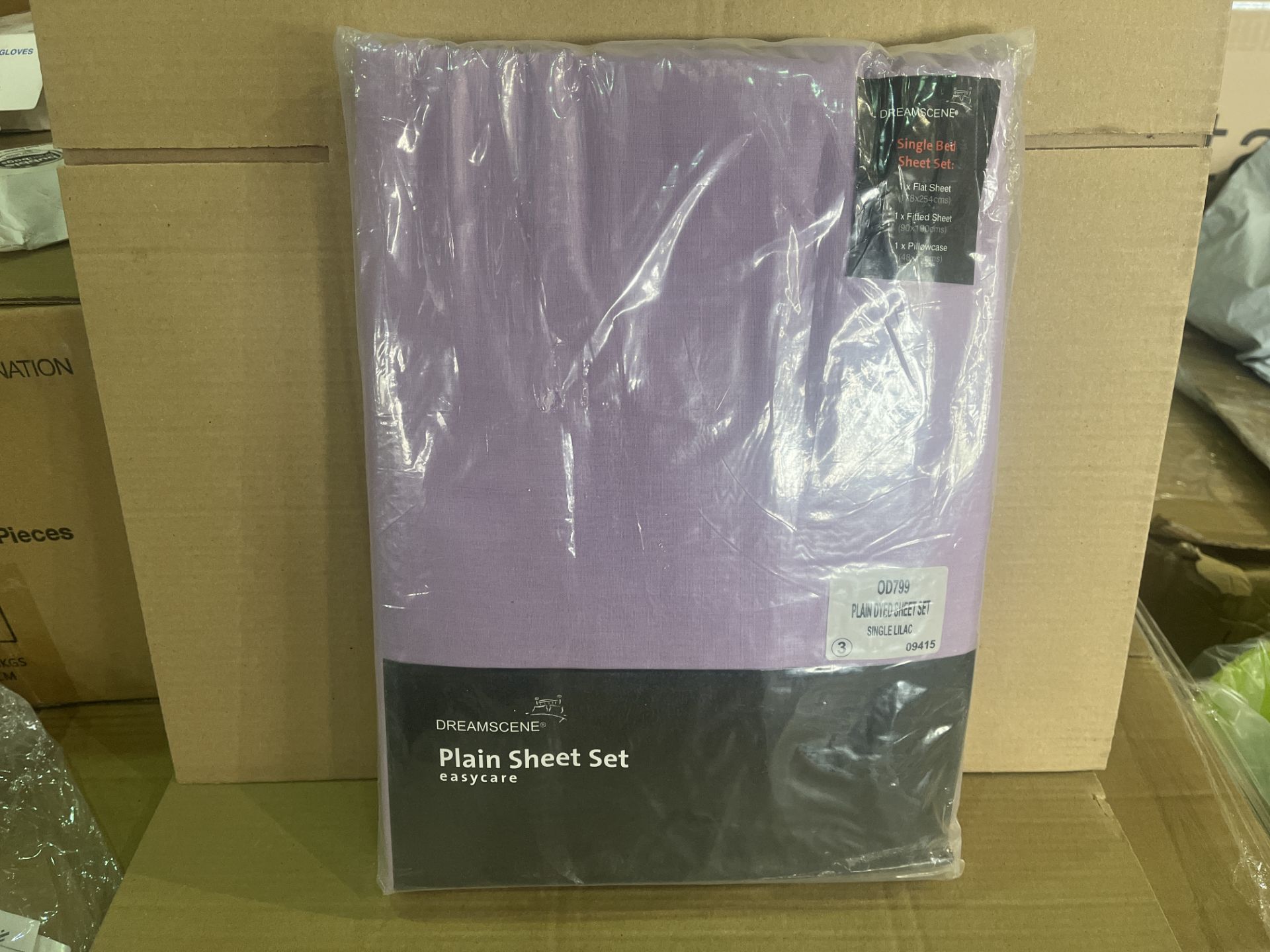 15 X BRAND NEW LILAC SINGLE BEDDING SHEET SETS INCLUDING 1 X FLAT SHEET, 1 X FITTED SHEET AND 1