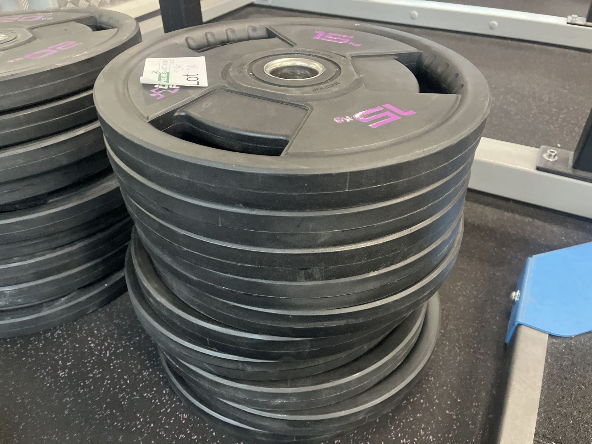 2 X JORDAN 15KG OLYMPIC WEIGHT PLATES