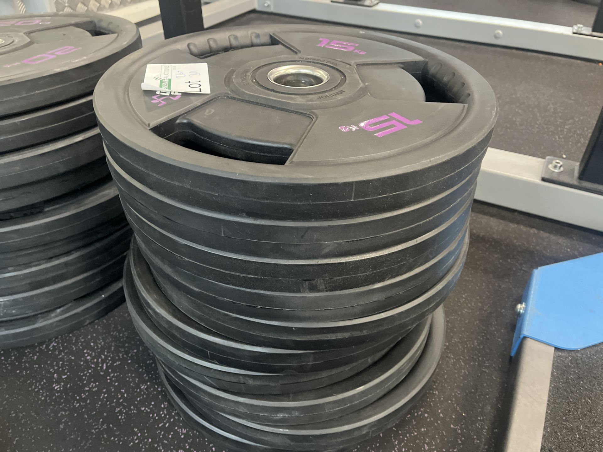 2 X JORDAN 15KG OLYMPIC WEIGHT PLATES