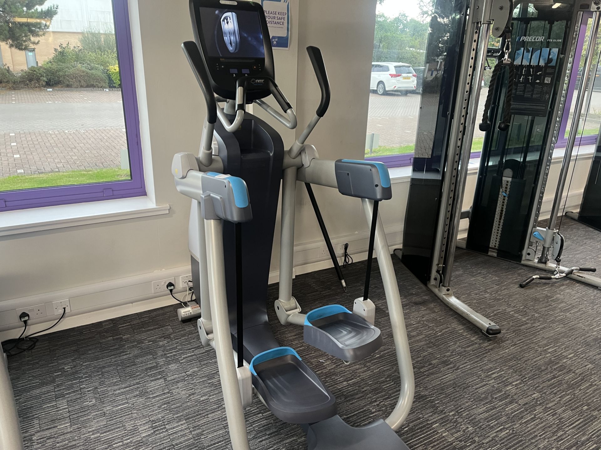 PRECOR AMT12 OPEN STRIDE STEPPER MACHINE. ADAPTIVE MOTION TRAINER. WITH PRECOR P82 DISPLAY