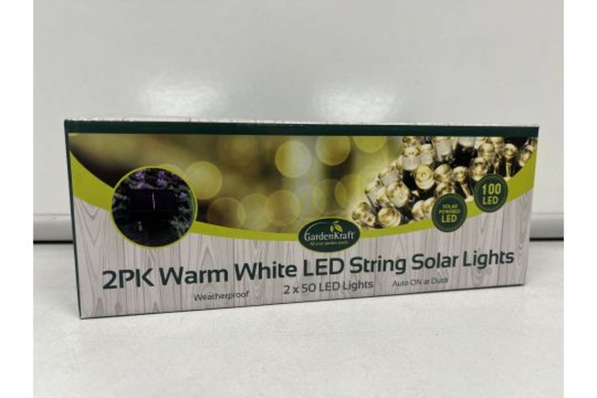 5 X BRAND NEW PACKS OF 2 GARDENKRAFT BRIGHT WHITE LED STRING SOLAR LIGHTS R12