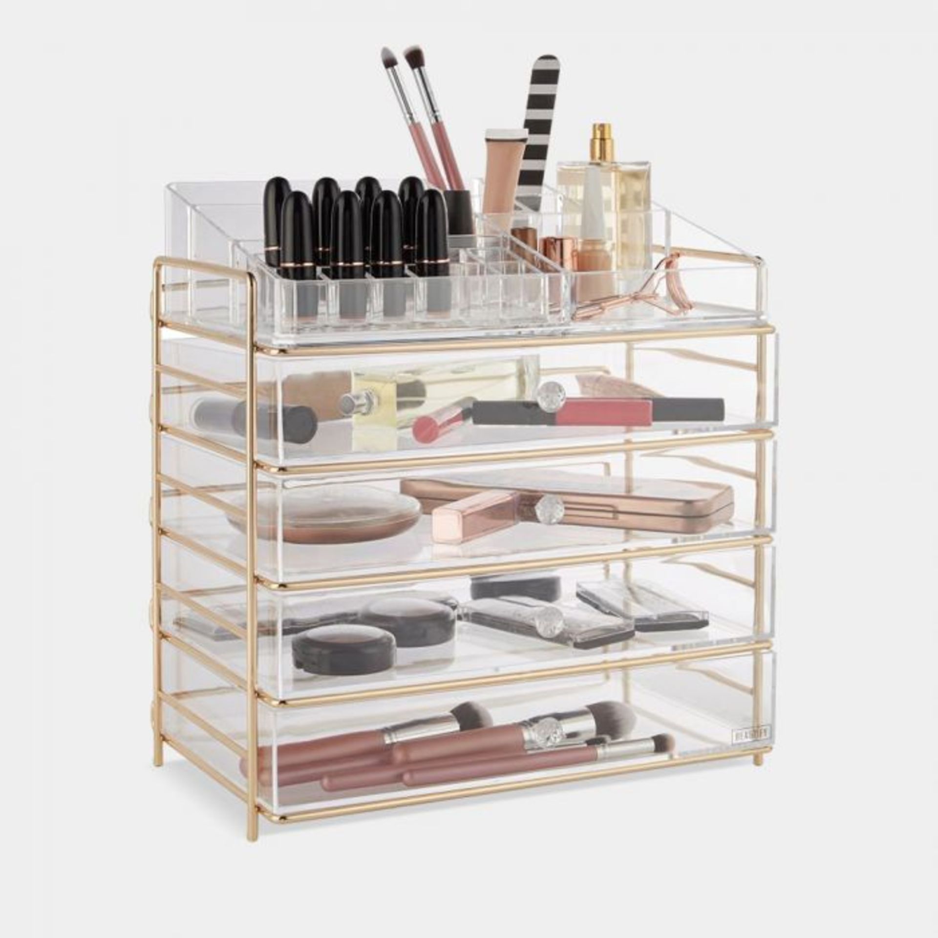 5 Tier Cosmetic Organiser. De-clutter your cosmetics with the Beautify Acrylic Organiser With