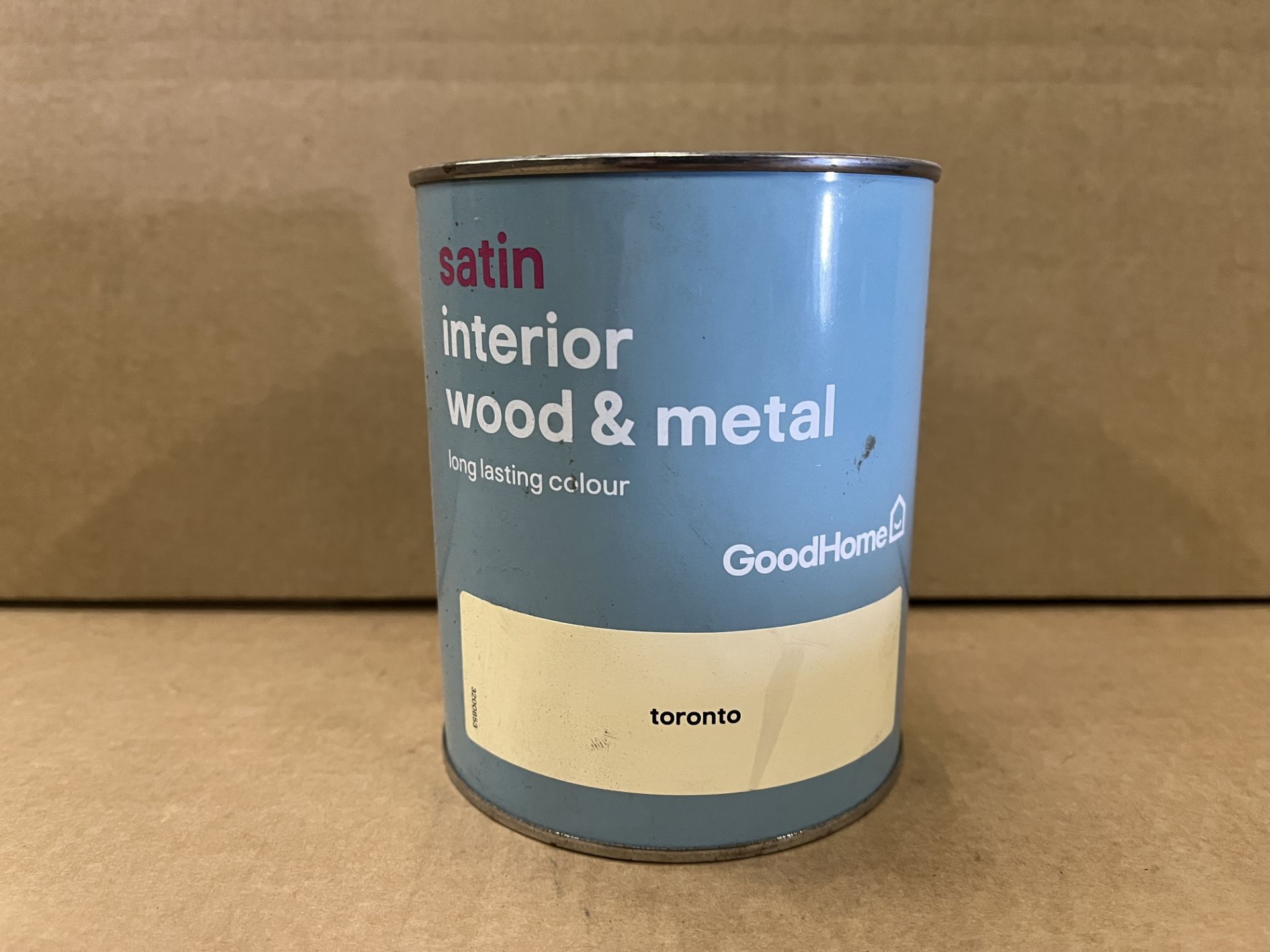 15 X BRAND NEW GOODHOME TORONTO SATIN METAL AND WOOD PAINT 750ML RRP £15 EACH S2