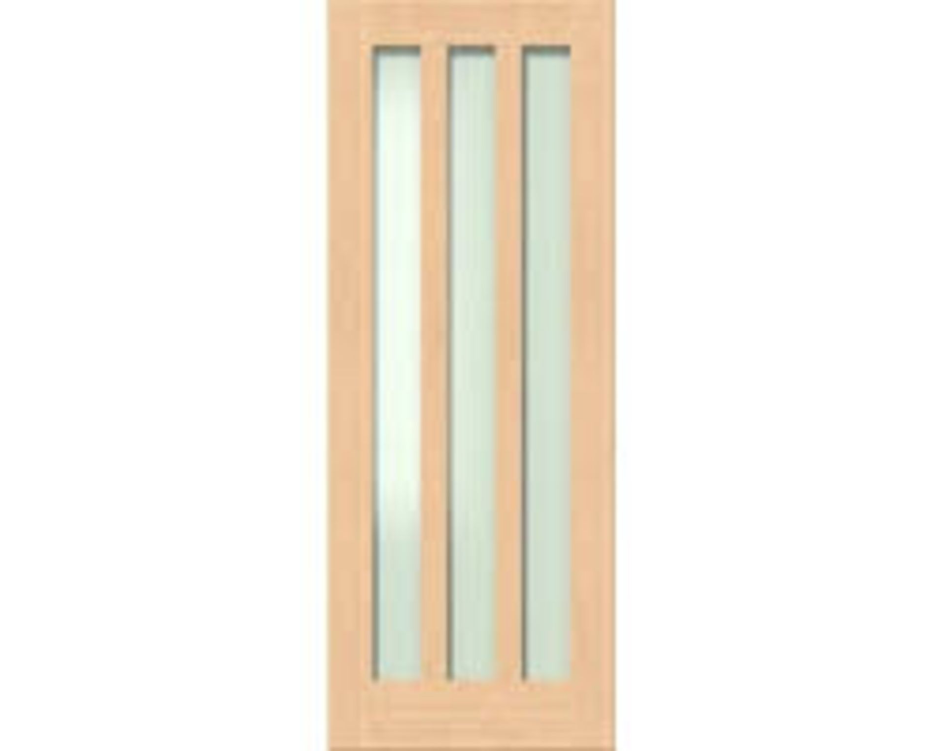 Geom Oak Veneer Glazed Door (H) 1981mm (W) 762mm. RRP £145.00 - Row4