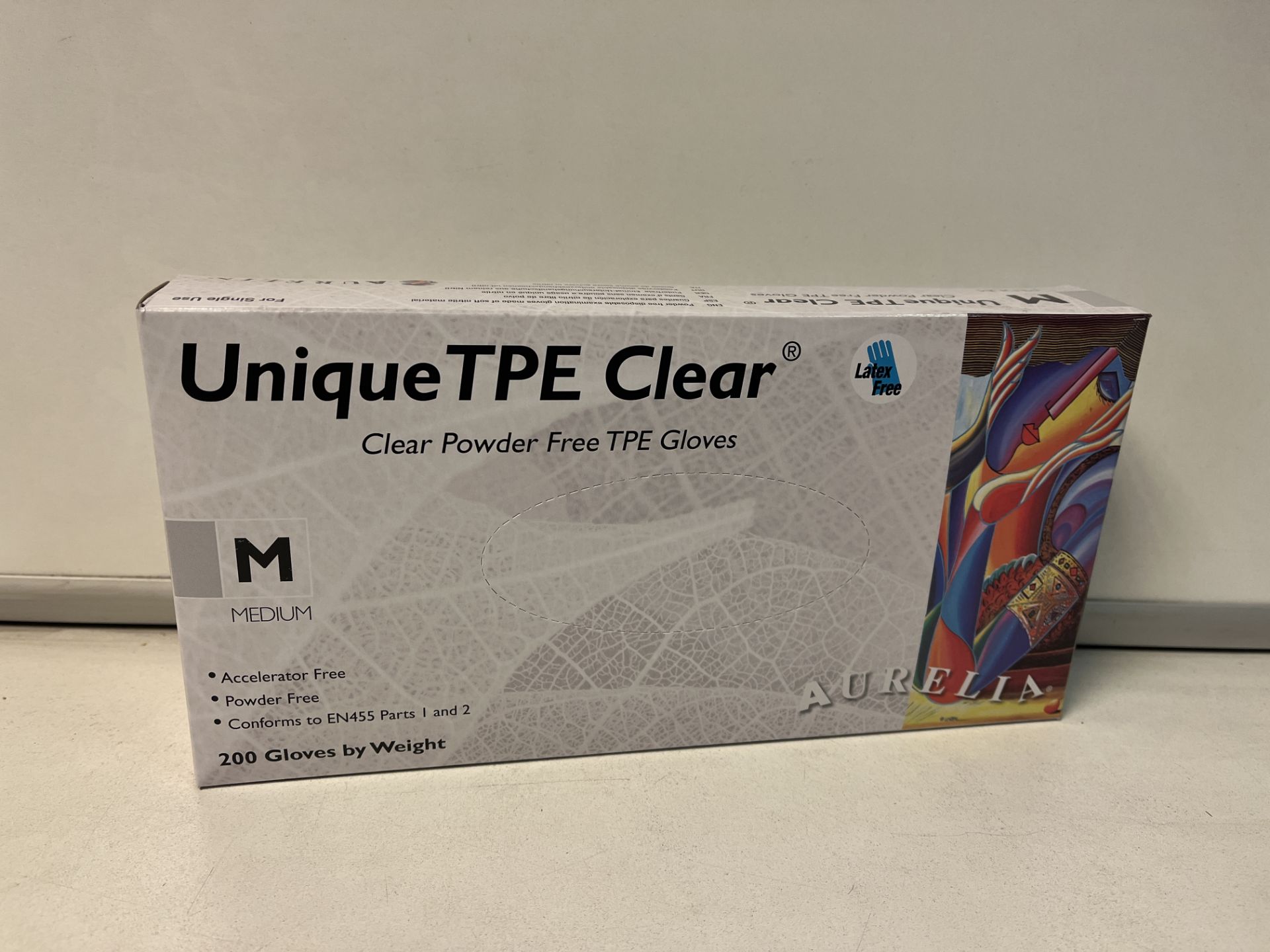 2000 X BRAND NEW UNIQUE TPE CLEAR POWDER FREE GLOVES SIZE MEDIUM R6