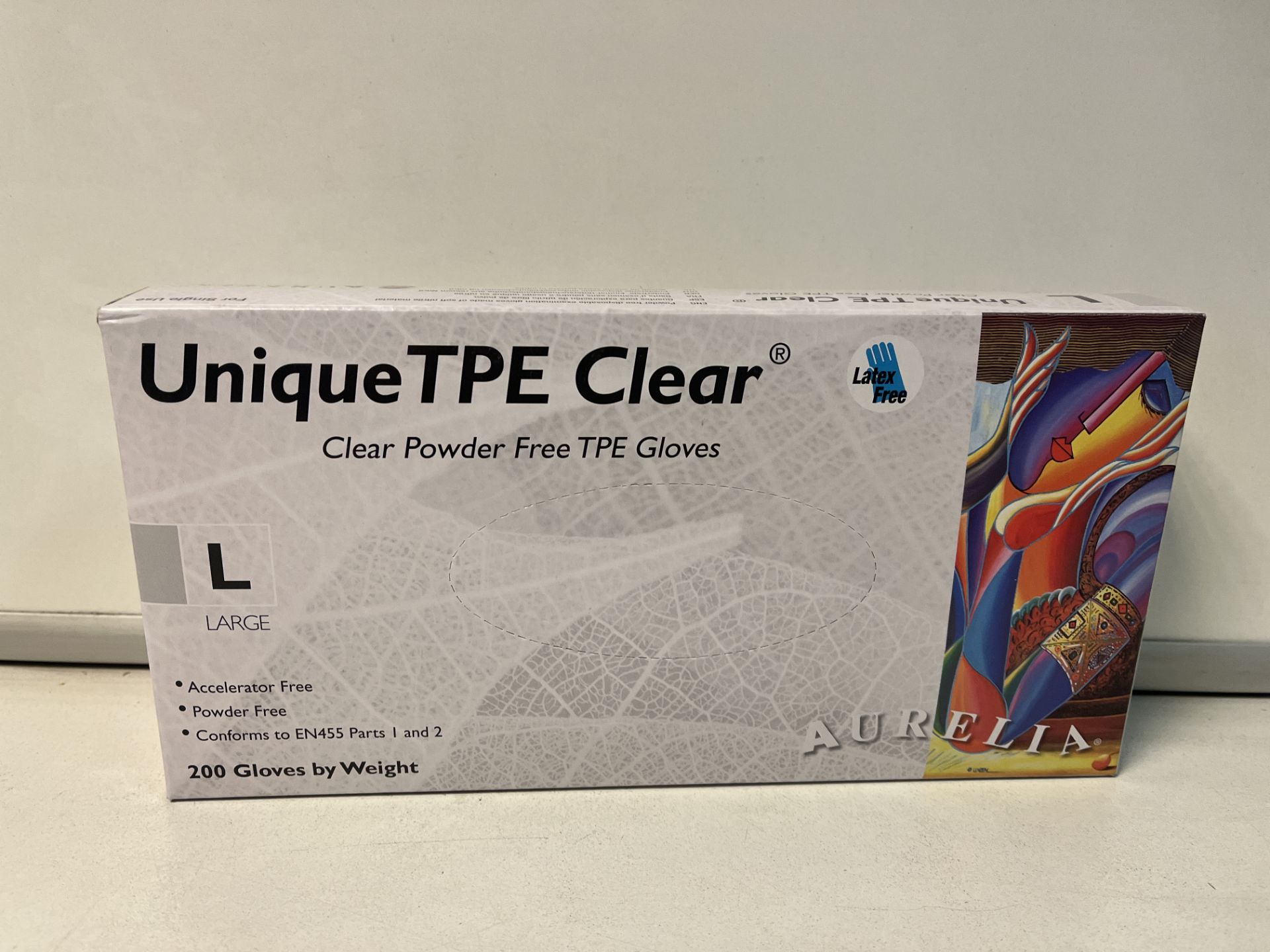 2000 X BRAND NEW UNIQUE TPE CLEAR POWDER FREE GLOVES SIZE LARGE R18