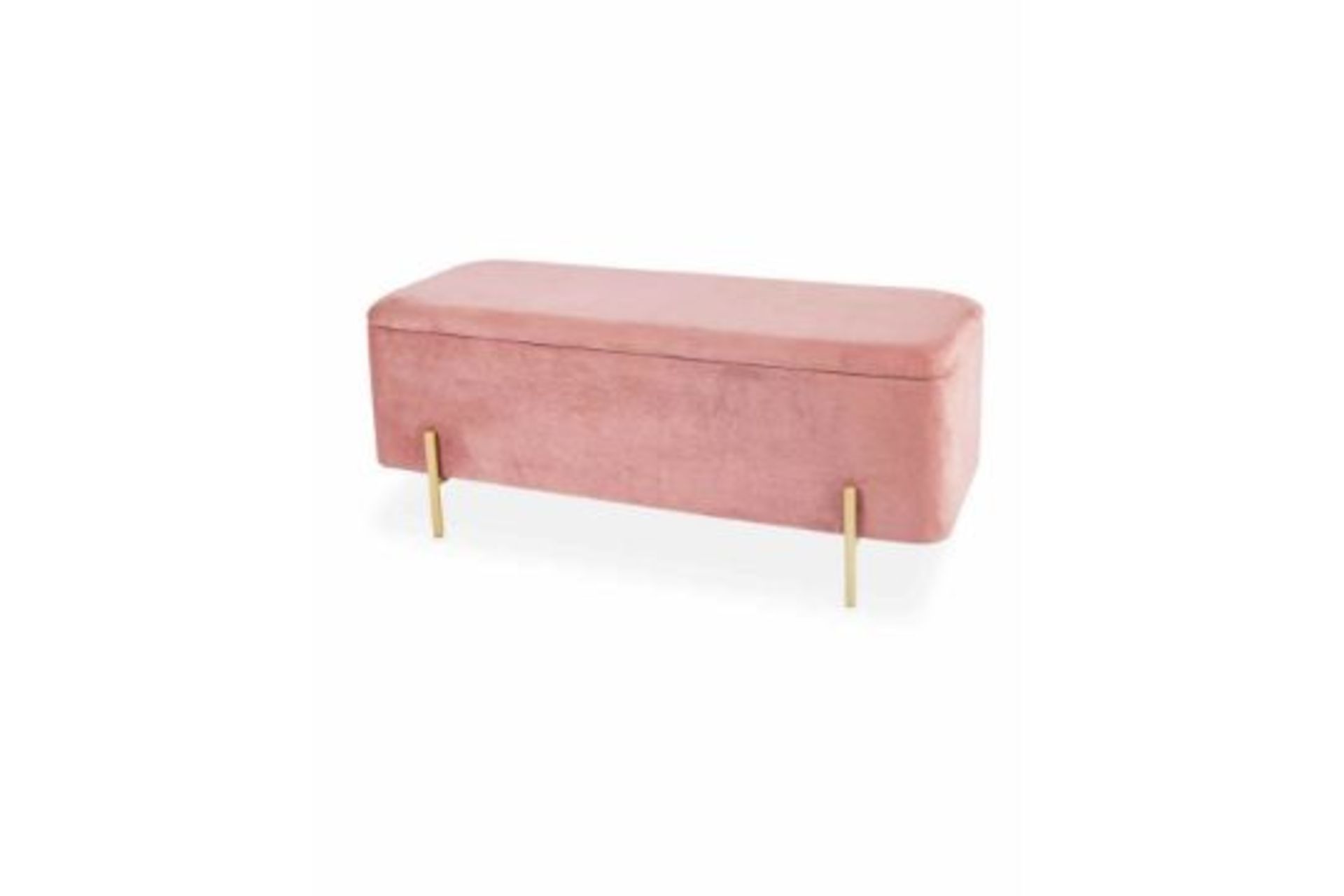 Pink Velvet Storage Bench.Upgrade your bedroom with this Luxury Pink Velvet Storage Bench. This