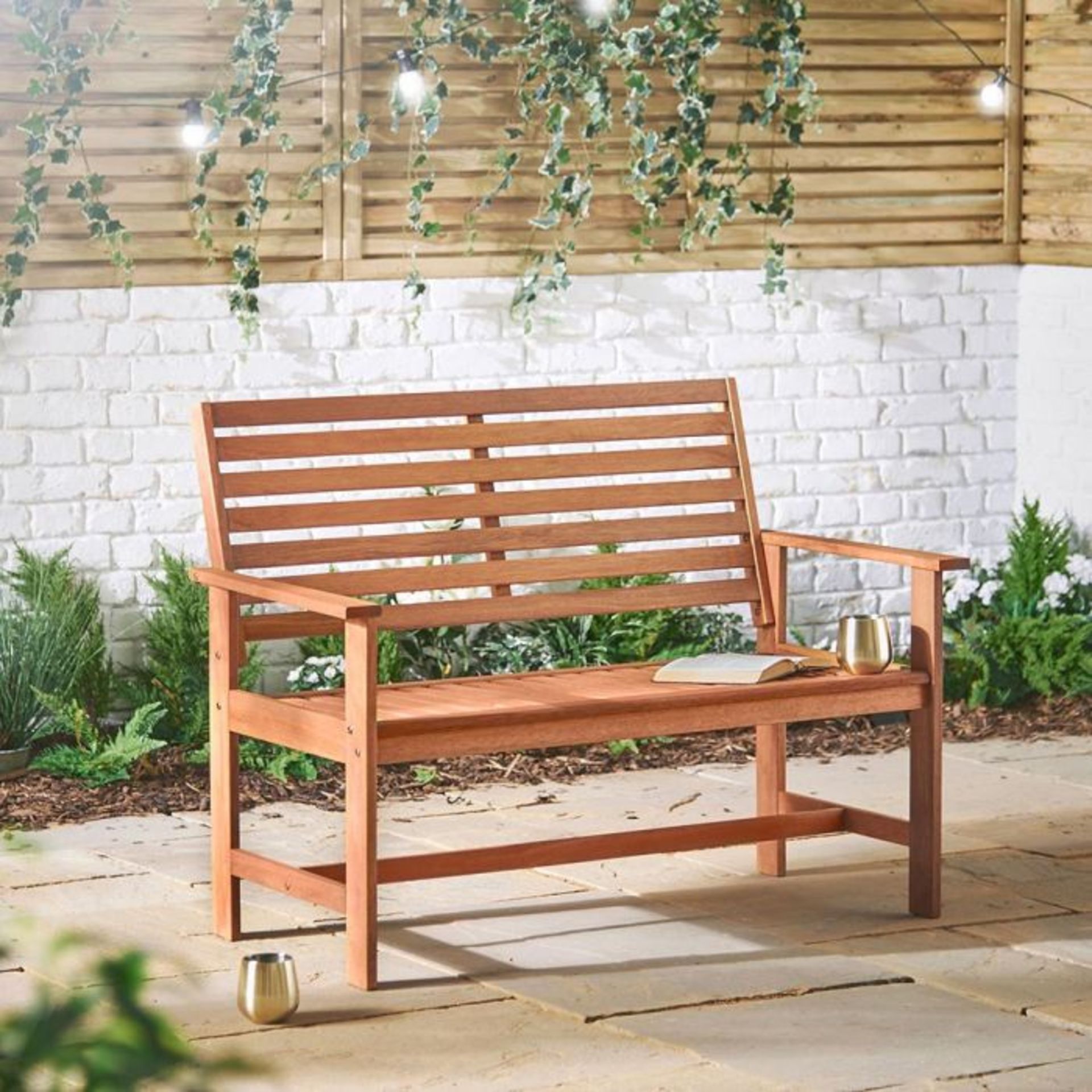 New & Boxed 2 Seater Wooden Bench. (REF004PW) Bring some charm and character into your garden with