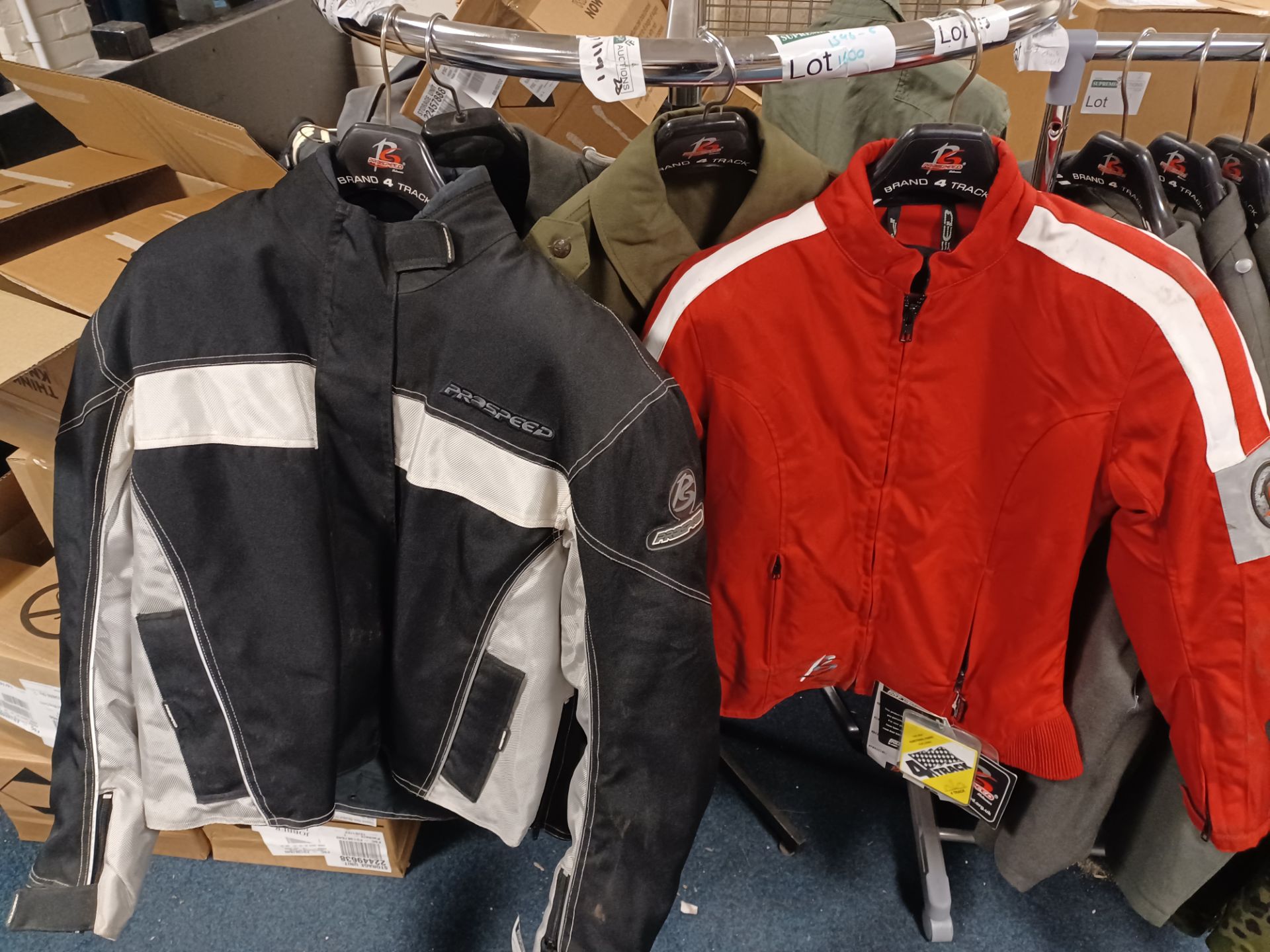 3 X BRAND NEW MOTO JACKETS IN VARIOUS STYLES AND SIZES EBR