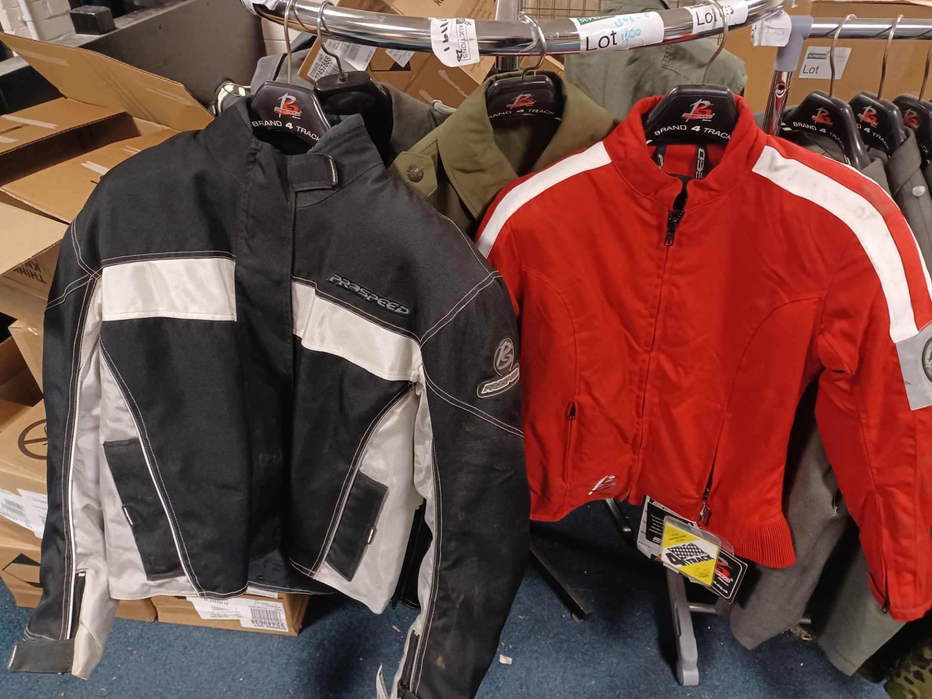 3 X BRAND NEW MOTO JACKETS IN VARIOUS STYLES AND SIZES EBR