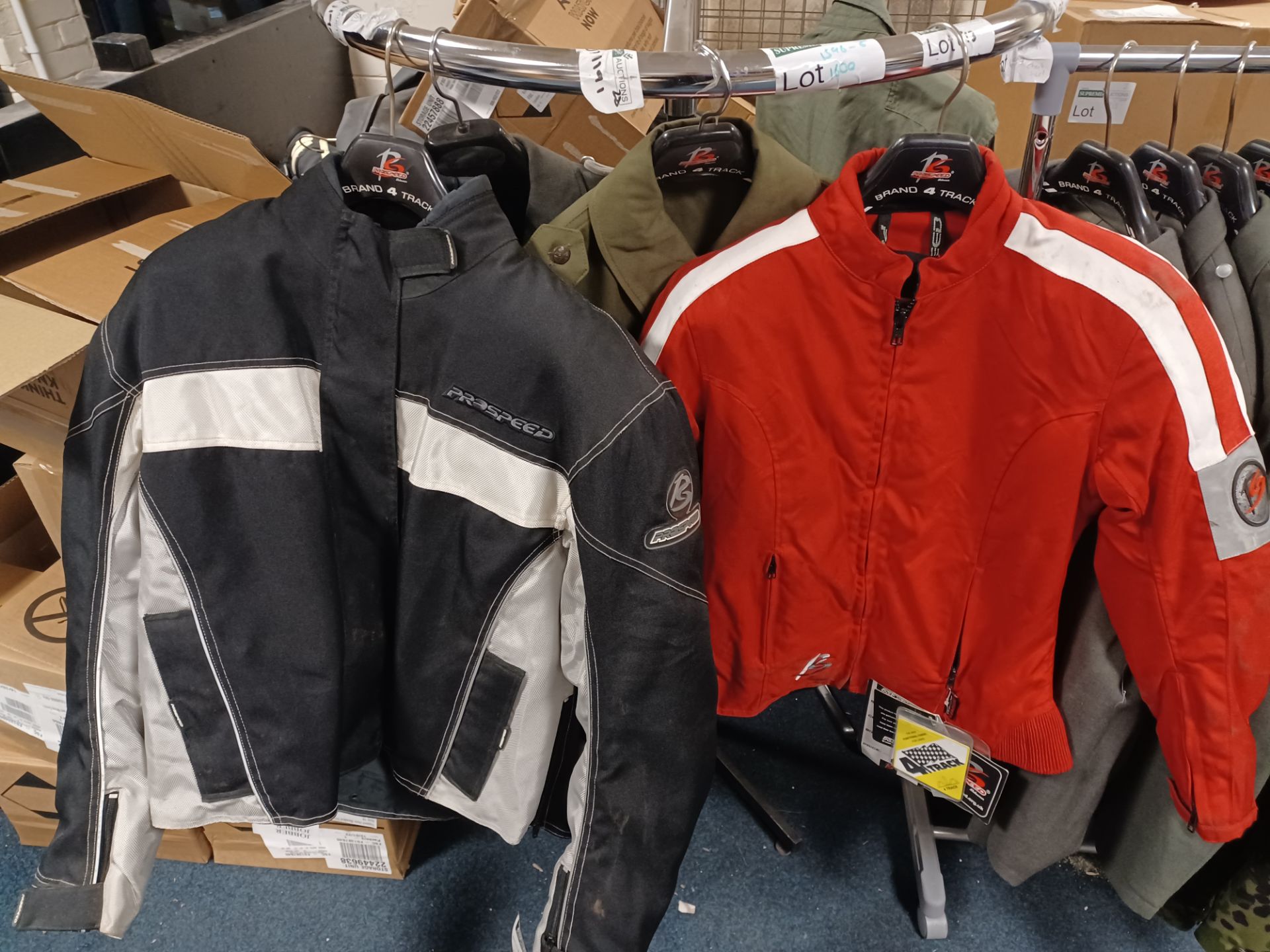 3 X BRAND NEW MOTO JACKETS IN VARIOUS STYLES AND SIZES EBR