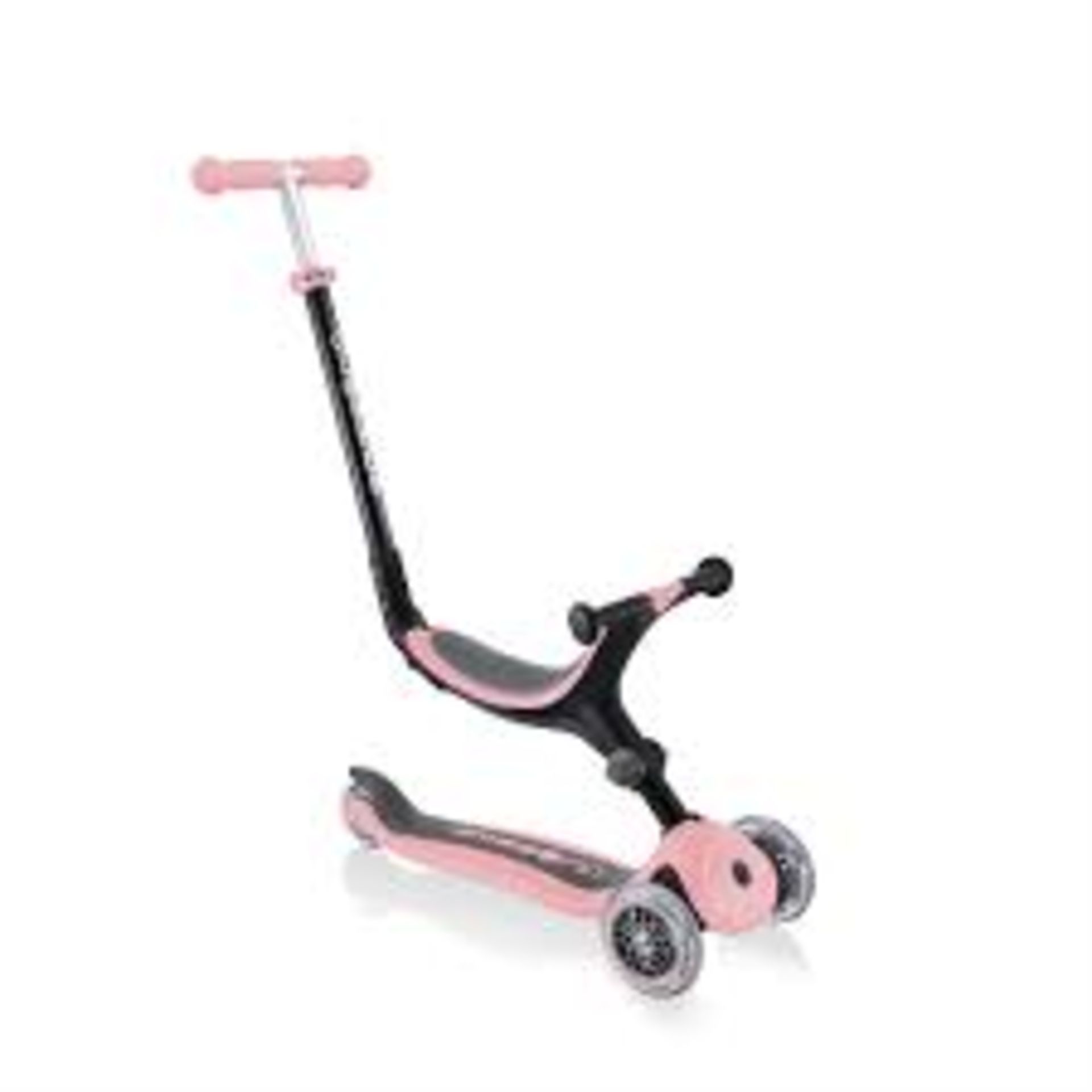 GLOBBER GO UP FOLDABLE PASTEL PINK SCOOTER BW