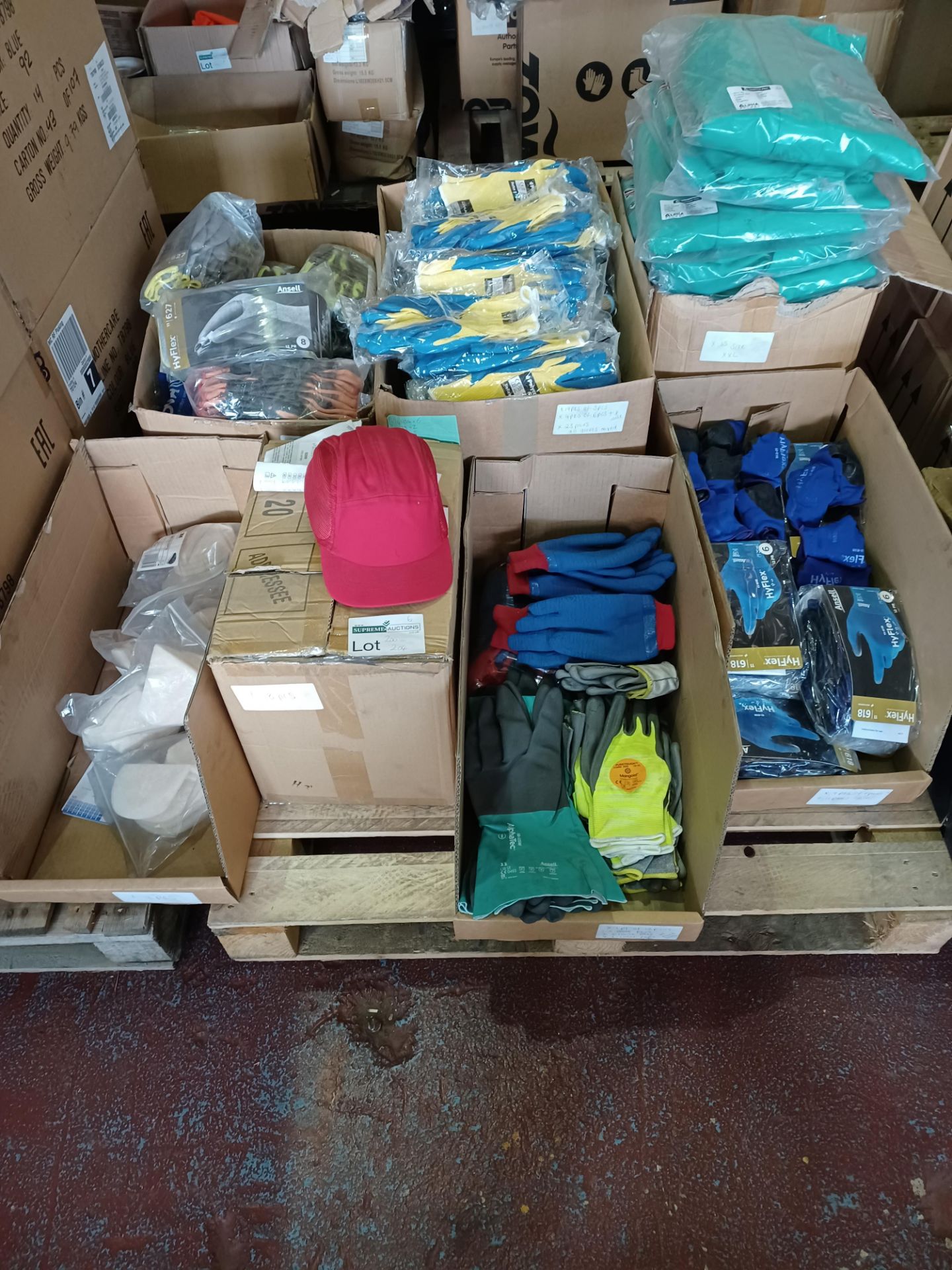 20 X BRAND NEW SAFETY MIXED LOT ASSORTED MAY INCLUDE, CHEMSOL OVERALLS, SAFETY GLOVES, HARD CAPS,