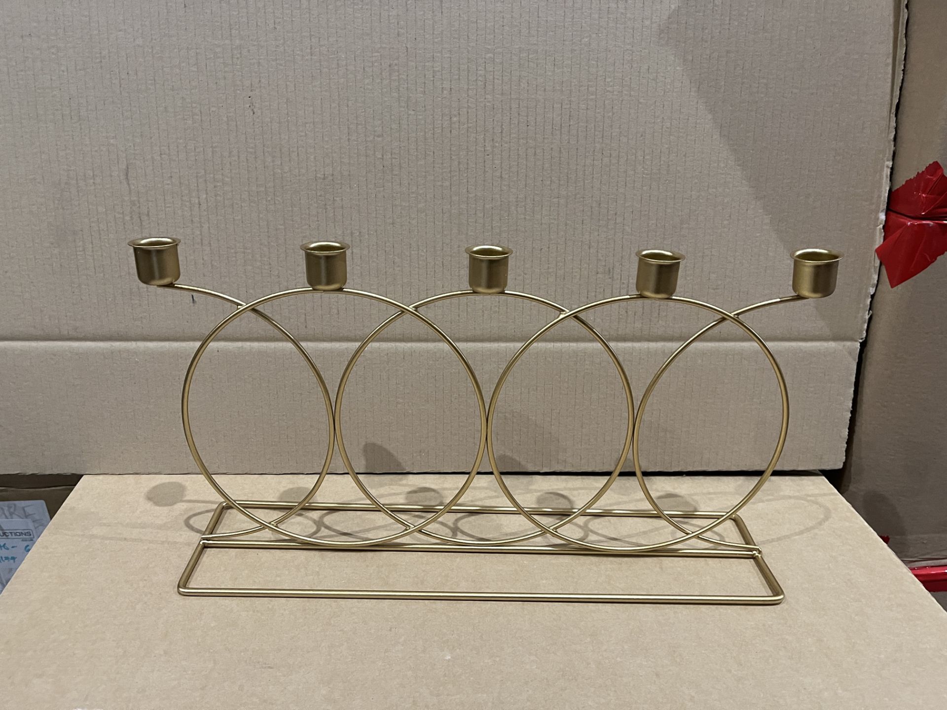 12 X BRAND NEW ANTIQUE LOOK 5 CANDLE HOLDER R10