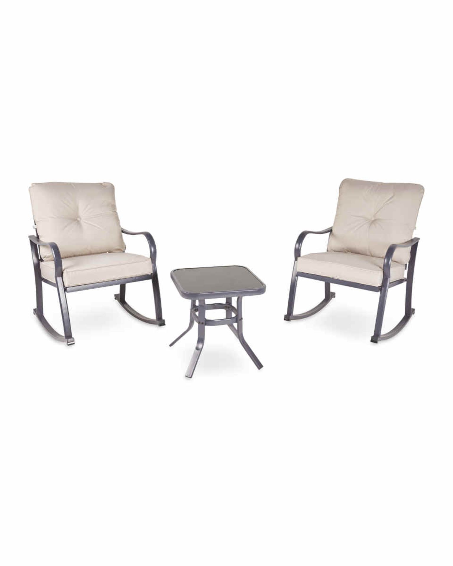 Luxury Rocking Bistro Set. Sit back and rock away in style with this stunning Luxury Rocking - Image 2 of 2