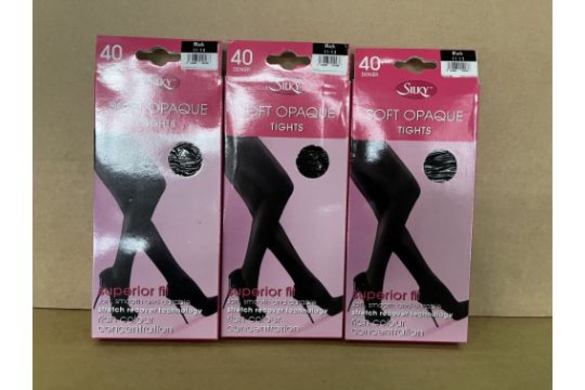 150 X BRAND NEW SILKY BLACK SOFT OPAQUE TIGHTS 40 DENIER 11-13 R15