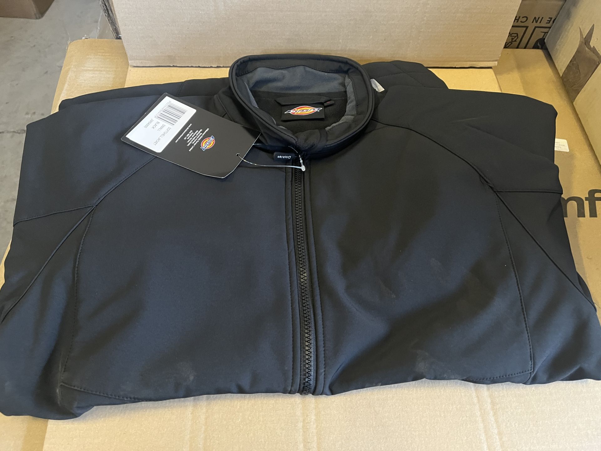 3 X BRAND NEW DICKIES SOFTSHELL JACKETS BLACK SIZE SMALL RRP £119 S1-3