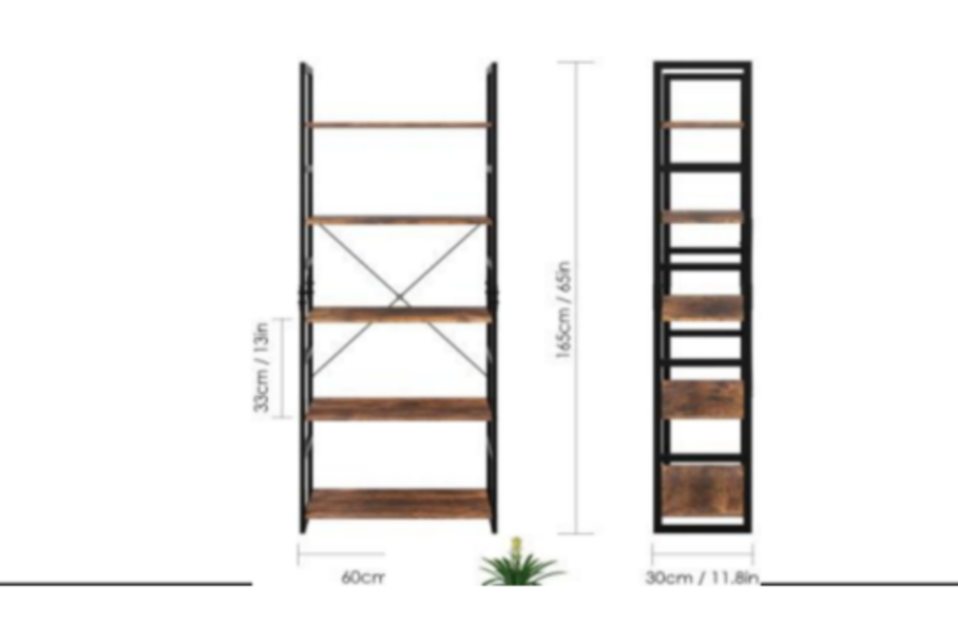 BRAND NEW 5 TIER RETRO COLOUR BOOKSHELF RRP £189 (1081)