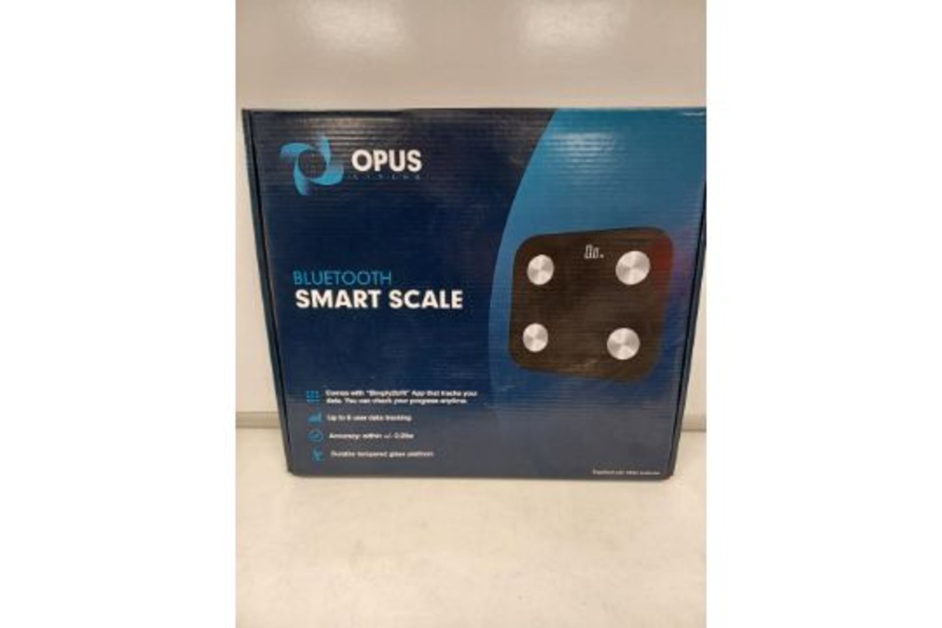 6 X NEW BOXED OPUS LIVING BLUETOOTH SMART SCALES. (ROW18)