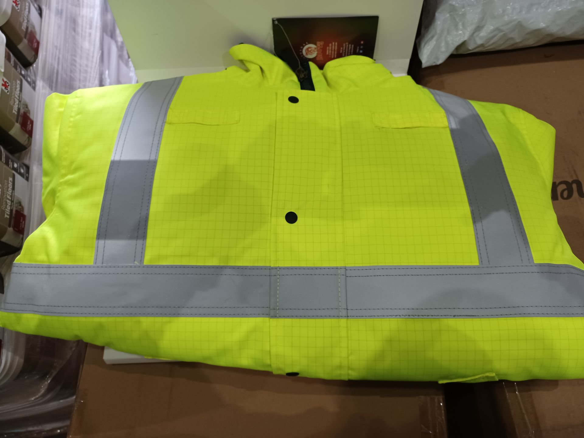 3 X BRAND NEW ORIGINAL ROOTS HI VIZ SAFETY JACKETS RRP £80.00 EACH - R15