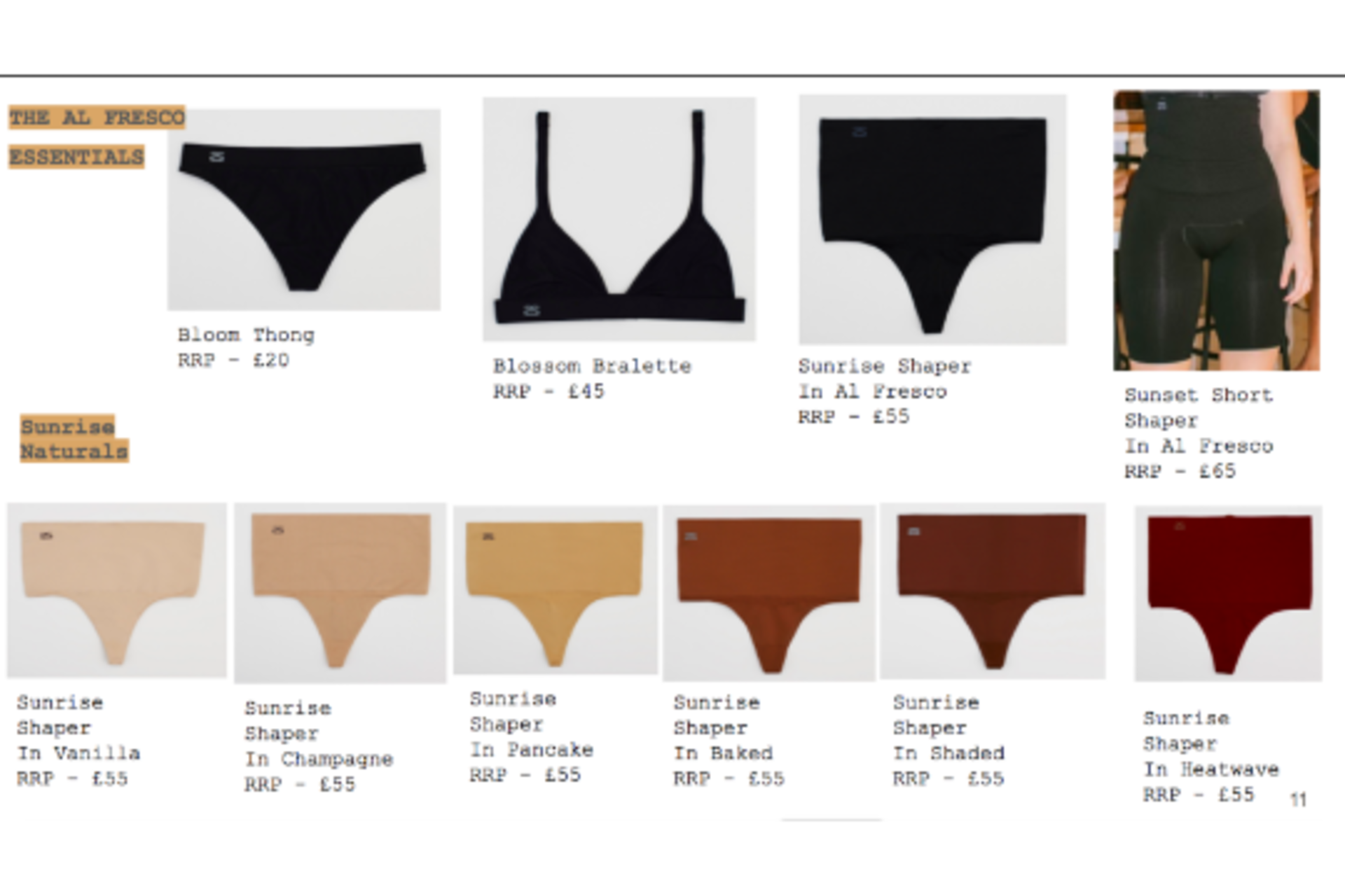 PALLET TO INCLUDE 200 X BRAND NEW PIECES OF SPRINGSUMMER SHAPEWEAR IN VARIOUS STYLES AND SIZES