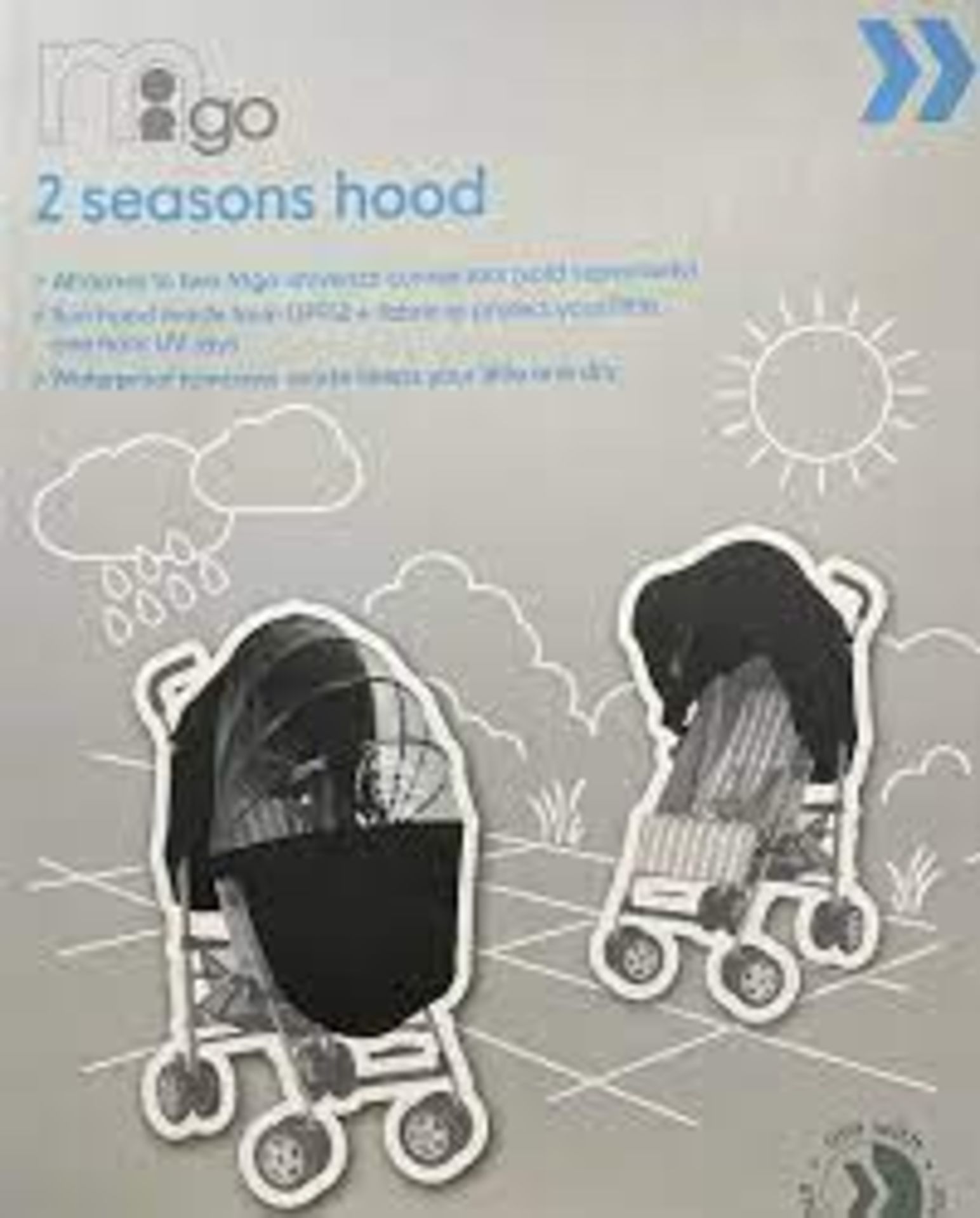 12 X BRAND NEW MOTHERCARE 2 SEASONS PRAM HOOD RRP £35 EACH R18