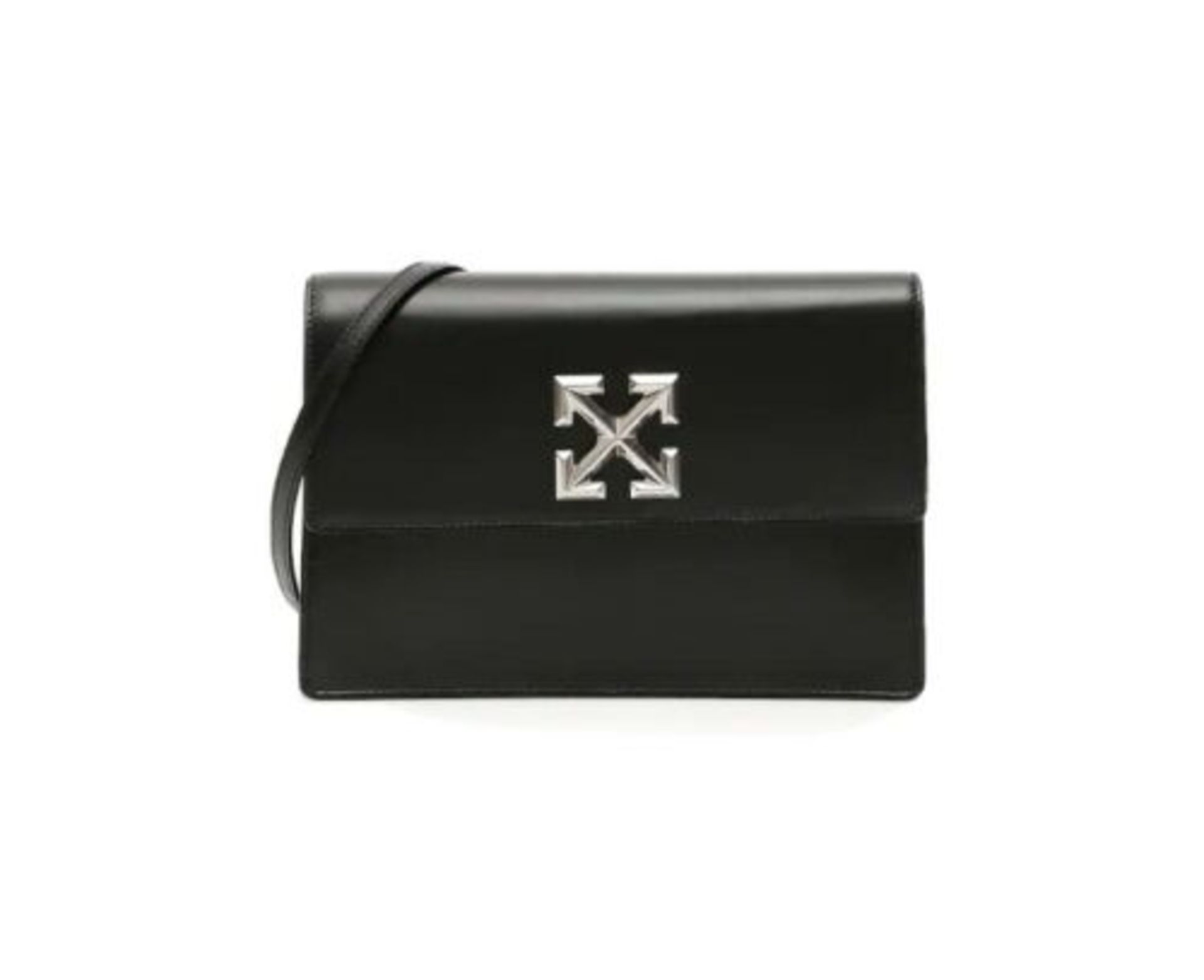 Off-White c/o Virgil Abloh Jitney 1.0 Black Clutch Bag. RRP £1,150. Off-White leather bag with