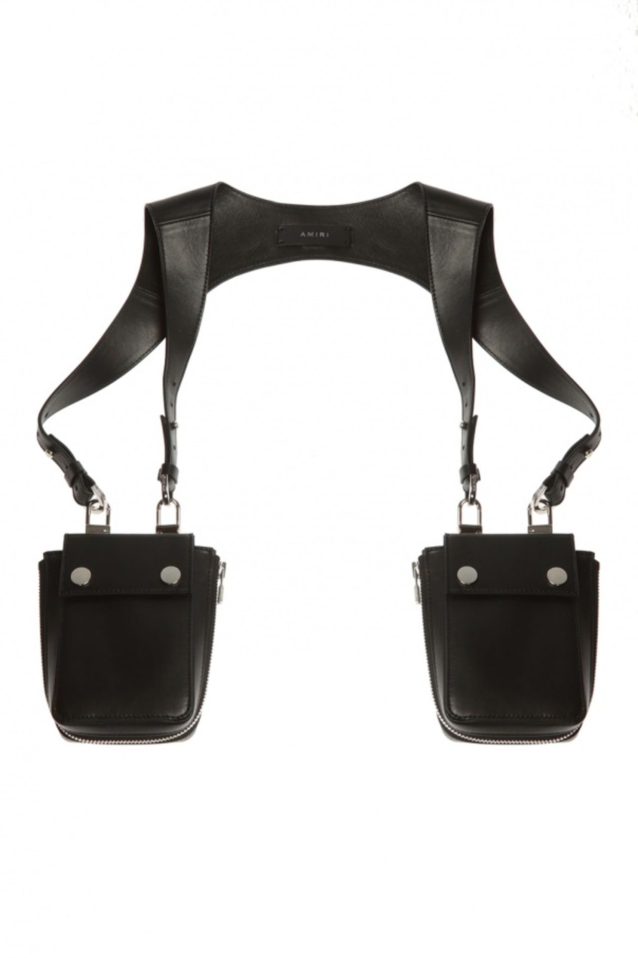 AMIRI HARNESS WITH POUCHES. RRP £955.00. Black harness with pouches from Amiri. Made of calf