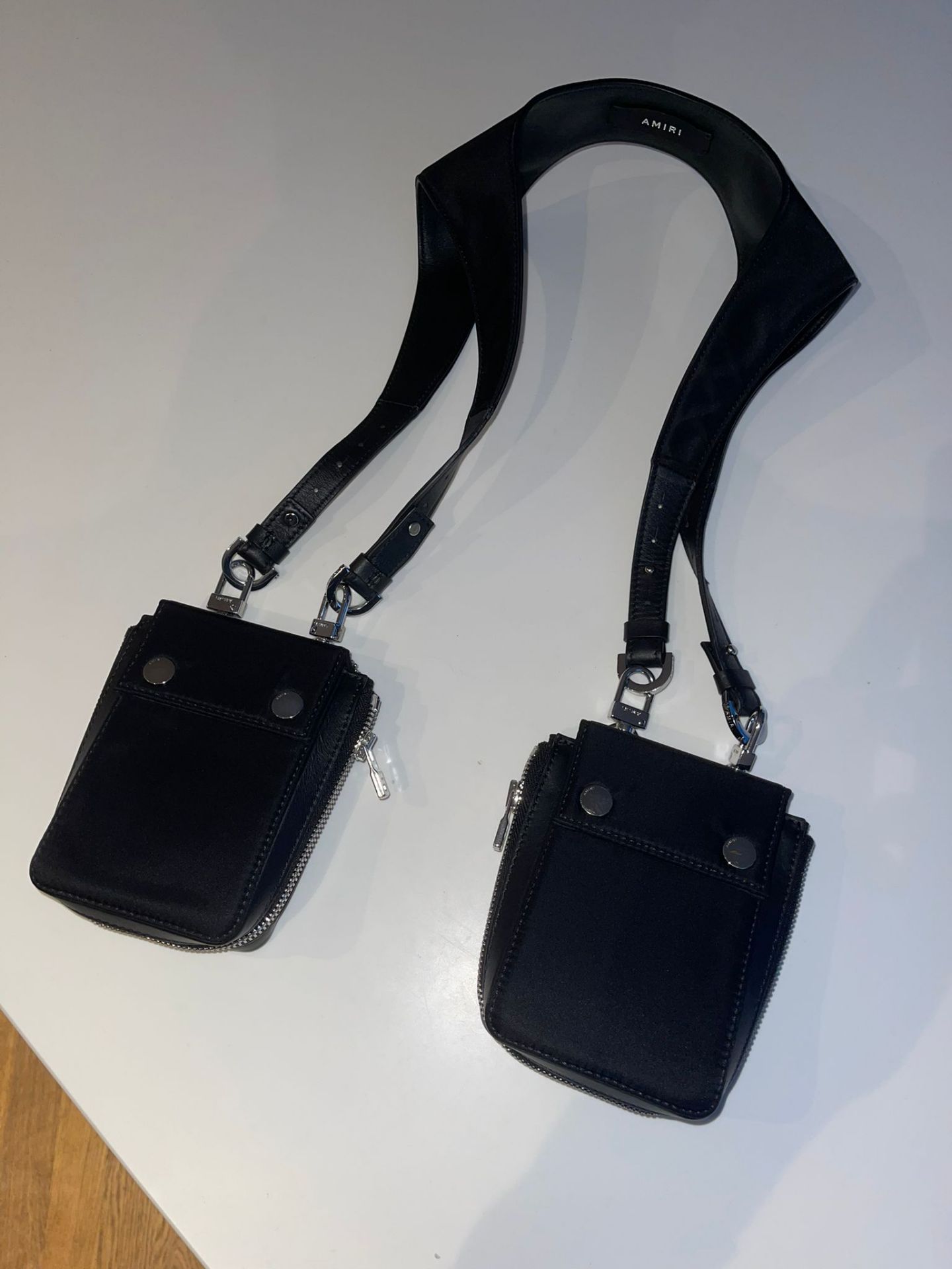 AMIRI HARNESS WITH POUCHES. RRP £955.00. Black harness with pouches from Amiri. Made of calf - Image 4 of 4