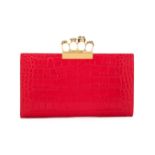 ALEXANDER MCQUEEN Jewellery Red Clutch Bag, RRP £1,450. Crafted as part of the designer’s final