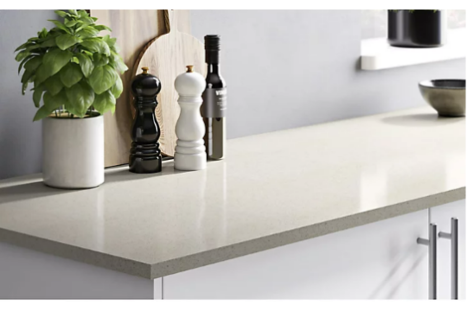 HI-MACS 20mm Matt Sand Beige Stone Effect Acrylic Square Edge Kitchen Worktops - High Quality