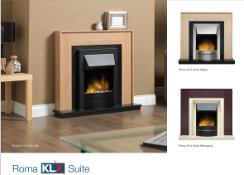 New - Roma KLX Fire Suite Mahogany. RRP £599.99.• LED technology– expected lifespan of 50,000 hrs. •