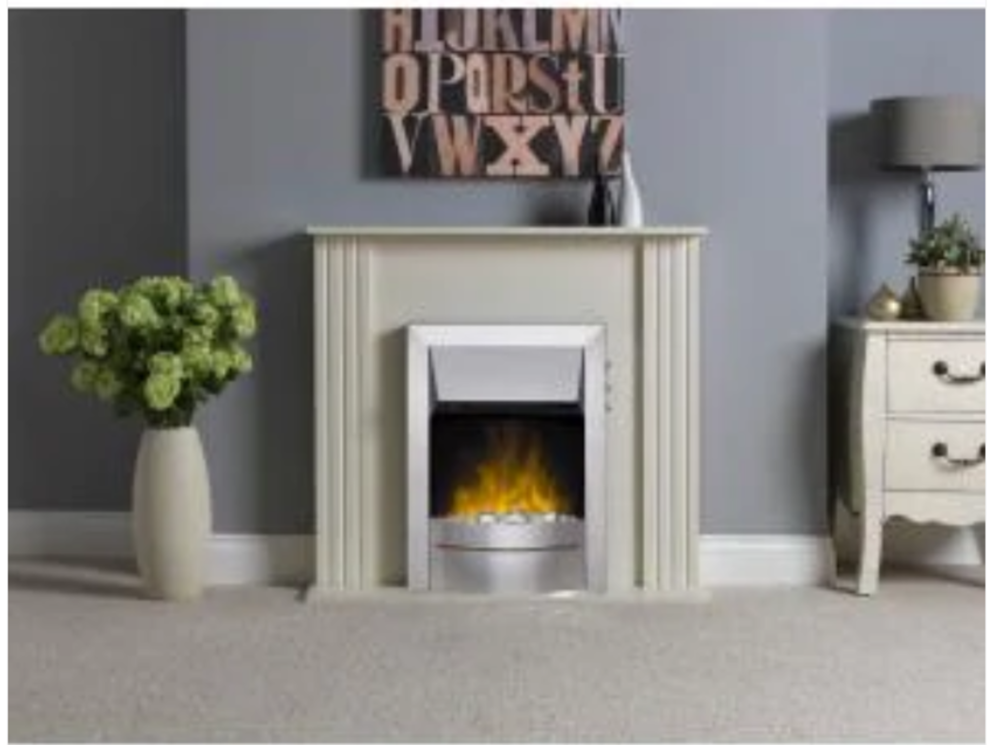 New - Robinson Willey Sorrento Klx Suite Cream Electric Fire. RRP £599.99. LED technology, - Image 2 of 2